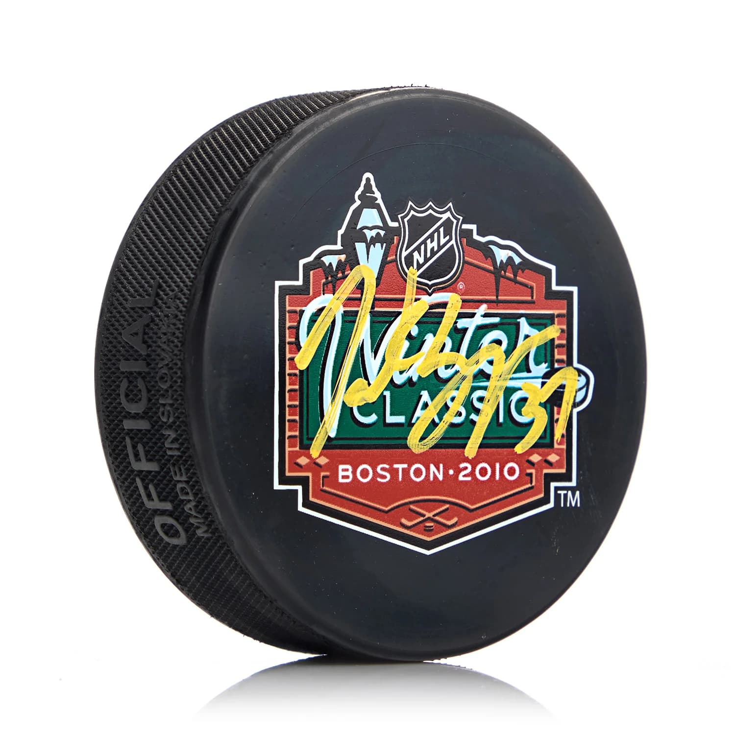 Patrice Bergeron Signed Boston Bruins 2010 Winter Classic Souvenir Puck Patrice Bergeron Puck patrice-bergeron-boston-bruins-2010-winter, Boston Bruins, supplier stock photo