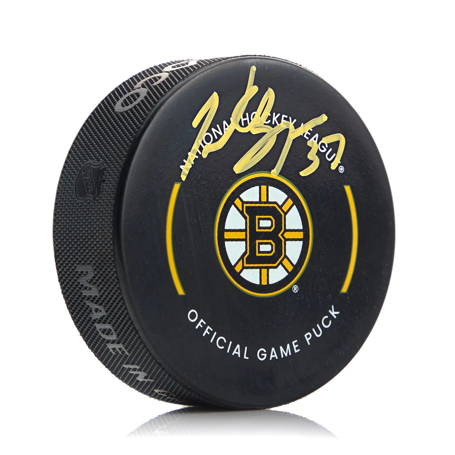 Patrice Bergeron Signed Boston Bruins Official Game Puck Patrice Bergeron Puck patrice-bergeron-boston-bruins-game, Boston Bruins, supplier stock photo