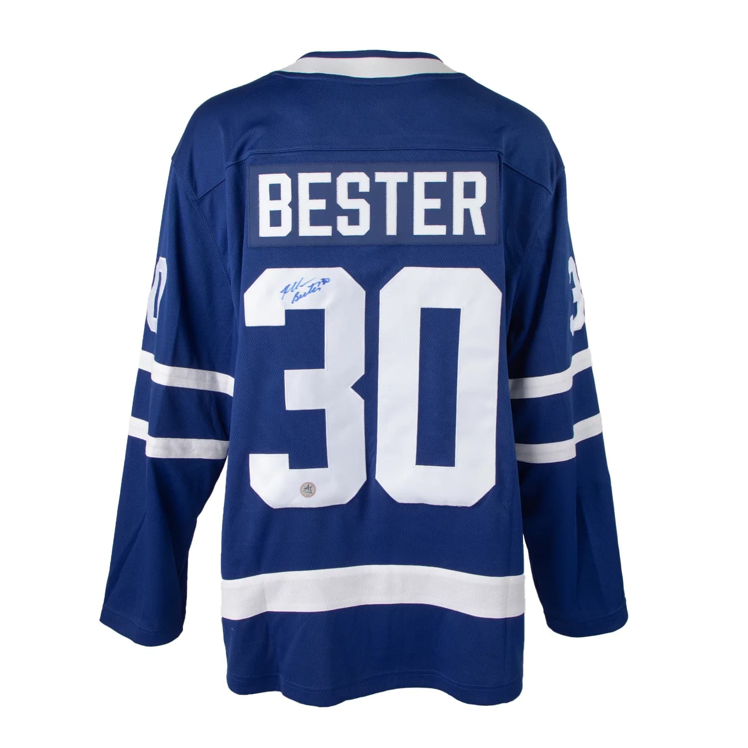 Allan Bester Autographed Toronto Maple Leafs Fanatics Breakaway Jersey Allan Bester Jersey breakaway, Toronto Maple Leafs, supplier stock photo