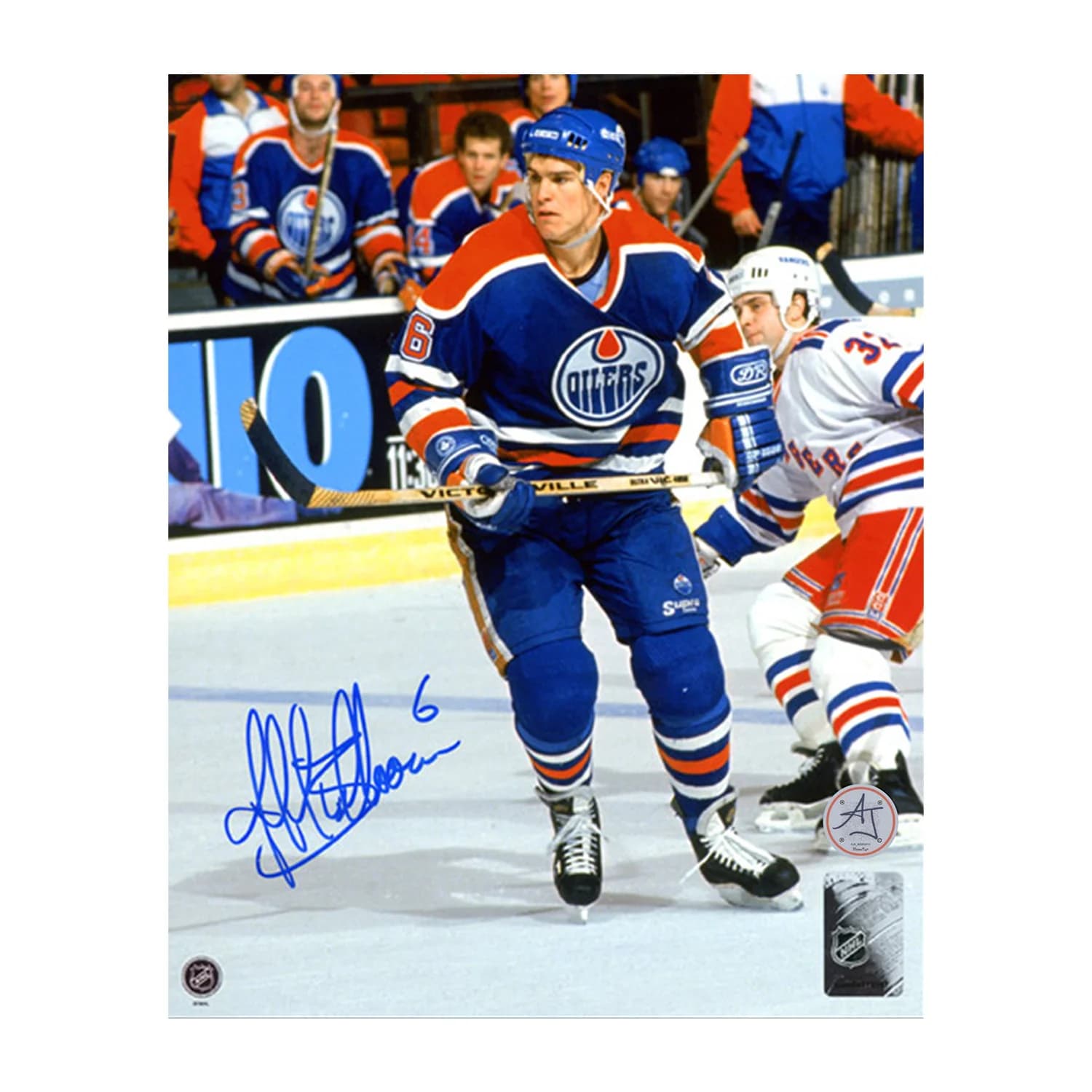 Jeff Beukeboom Signed Edmonton Oilers Game Action 8x10 Photo Jeff Beukeboom Photo 8x10-game-action, Edmonton Oilers, supplier stock photo