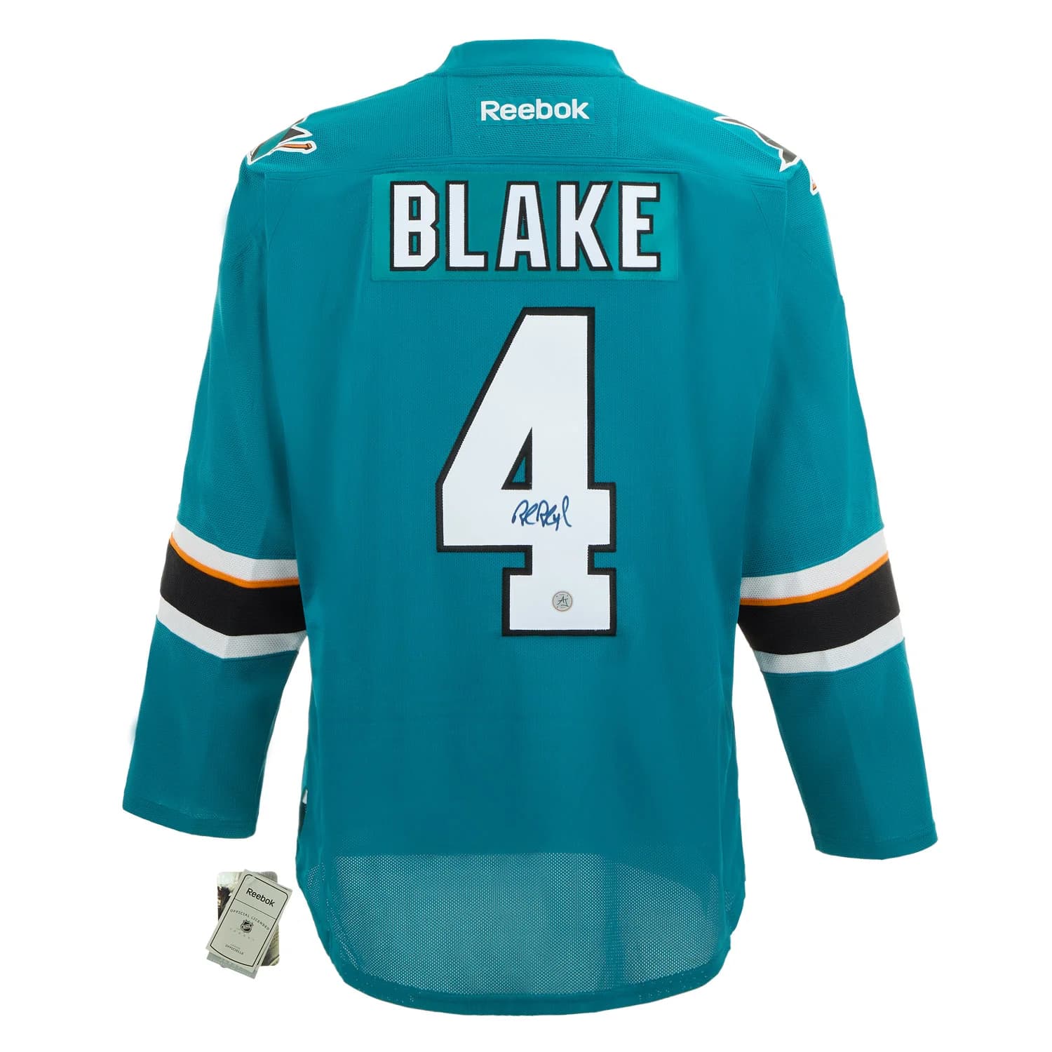 Rob Blake Signed San Jose Sharks Vintage Reebok Jersey Rob Blake Jersey vintage-reebok, San Jose Sharks, supplier stock photo