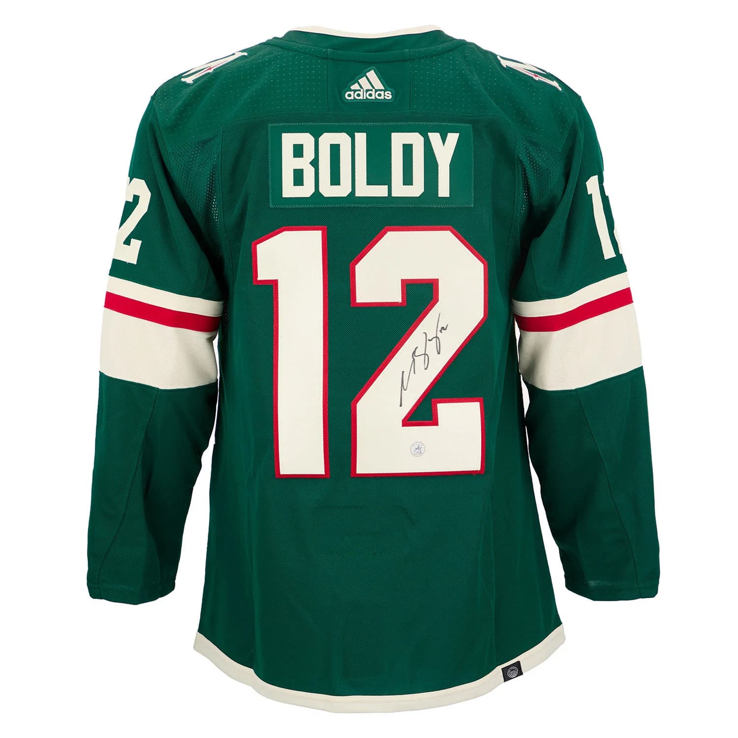 Matt Boldy Autographed Minnesota Wild Green adidas Jersey Matt Boldy Jersey green-adidas, Minnesota Wild, supplier stock photo