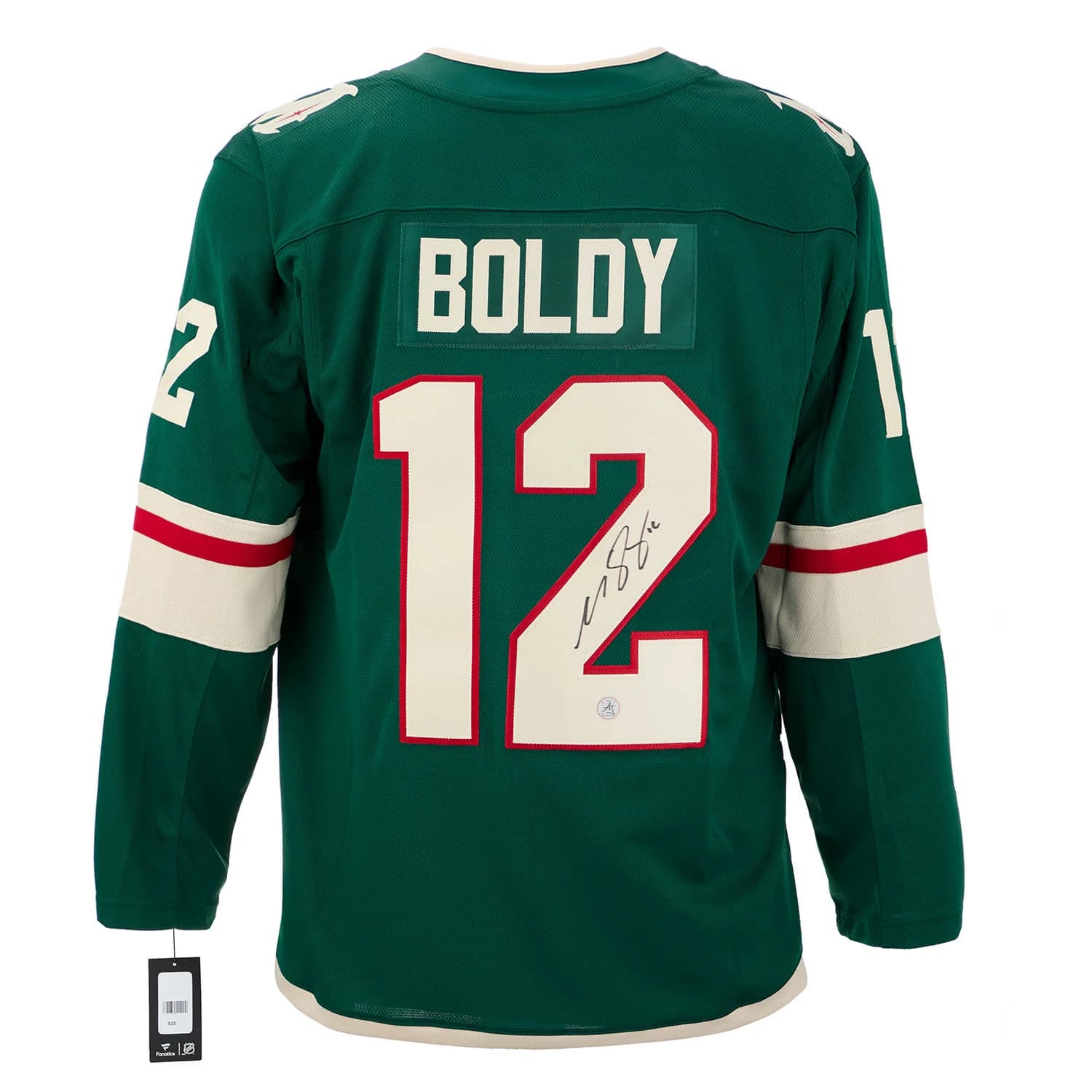 Matt Boldy Signed Minnesota Wild Fanatics Breakaway Jersey Matt Boldy Jersey breakaway, Minnesota Wild, supplier stock photo
