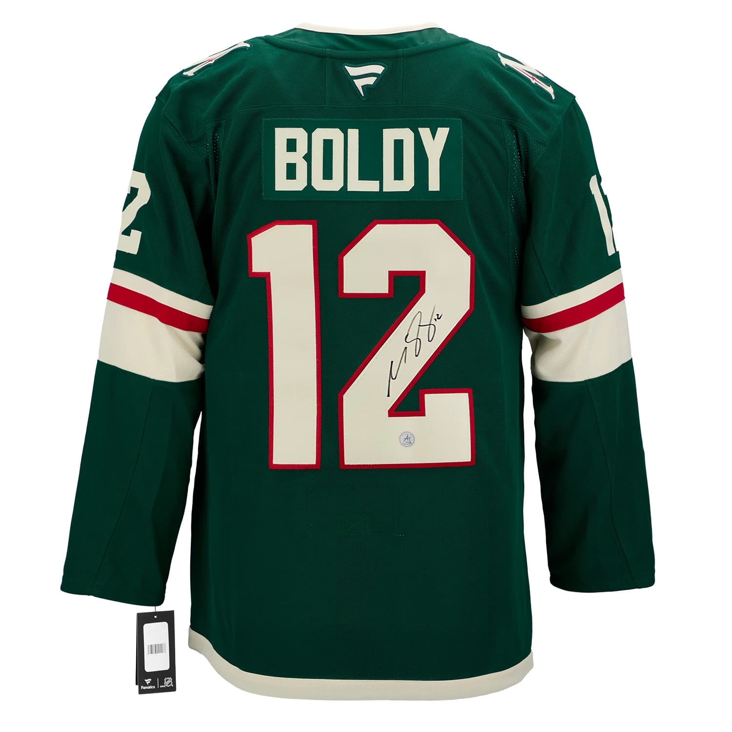 Matt Boldy Autographed Minnesota Wild Fanatics Premium Jersey Matt Boldy Jersey premium, Minnesota Wild, supplier stock photo