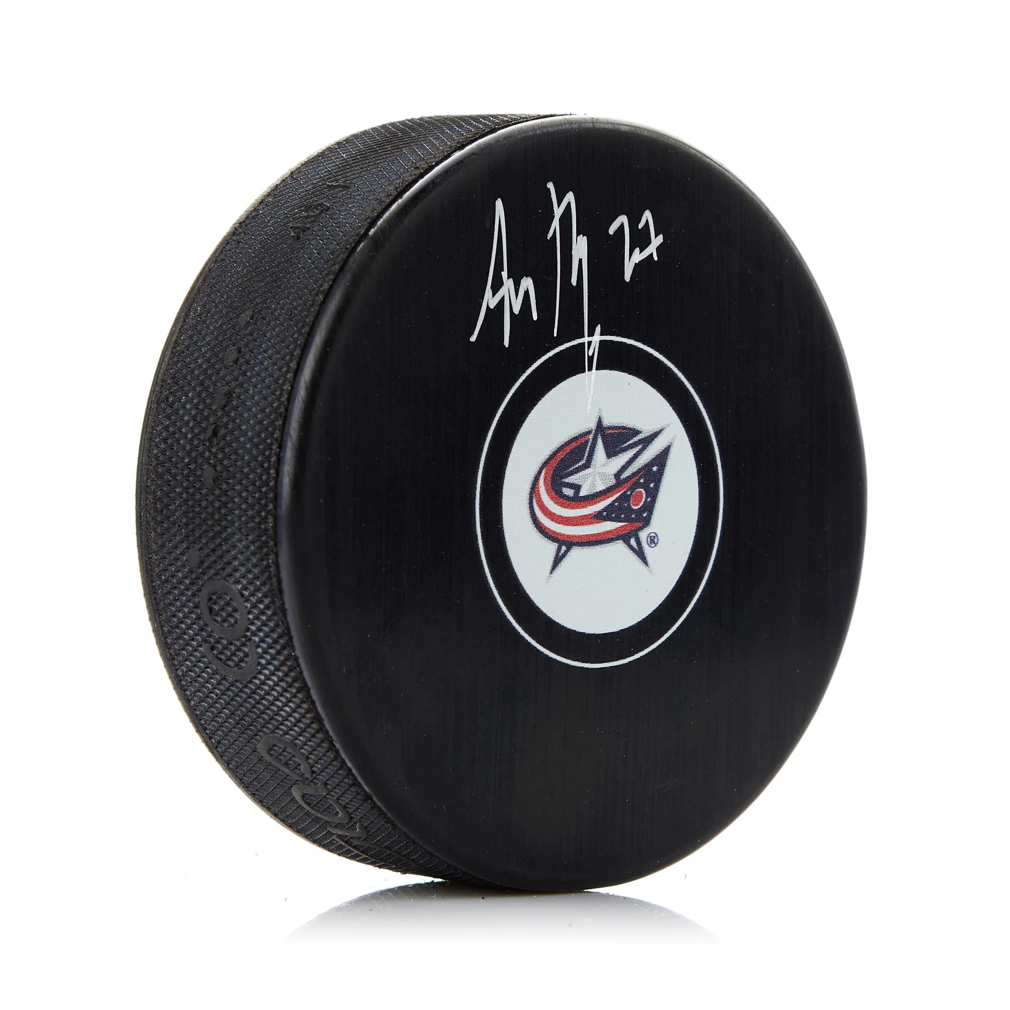 Adam Boqvist Columbus Blue Jackets Autographed Hockey Puck Adam Boqvist Puck adam-boqvist-columbus-blue-jackets-hockey, Columbus Blue Jackets, supplier stock photo