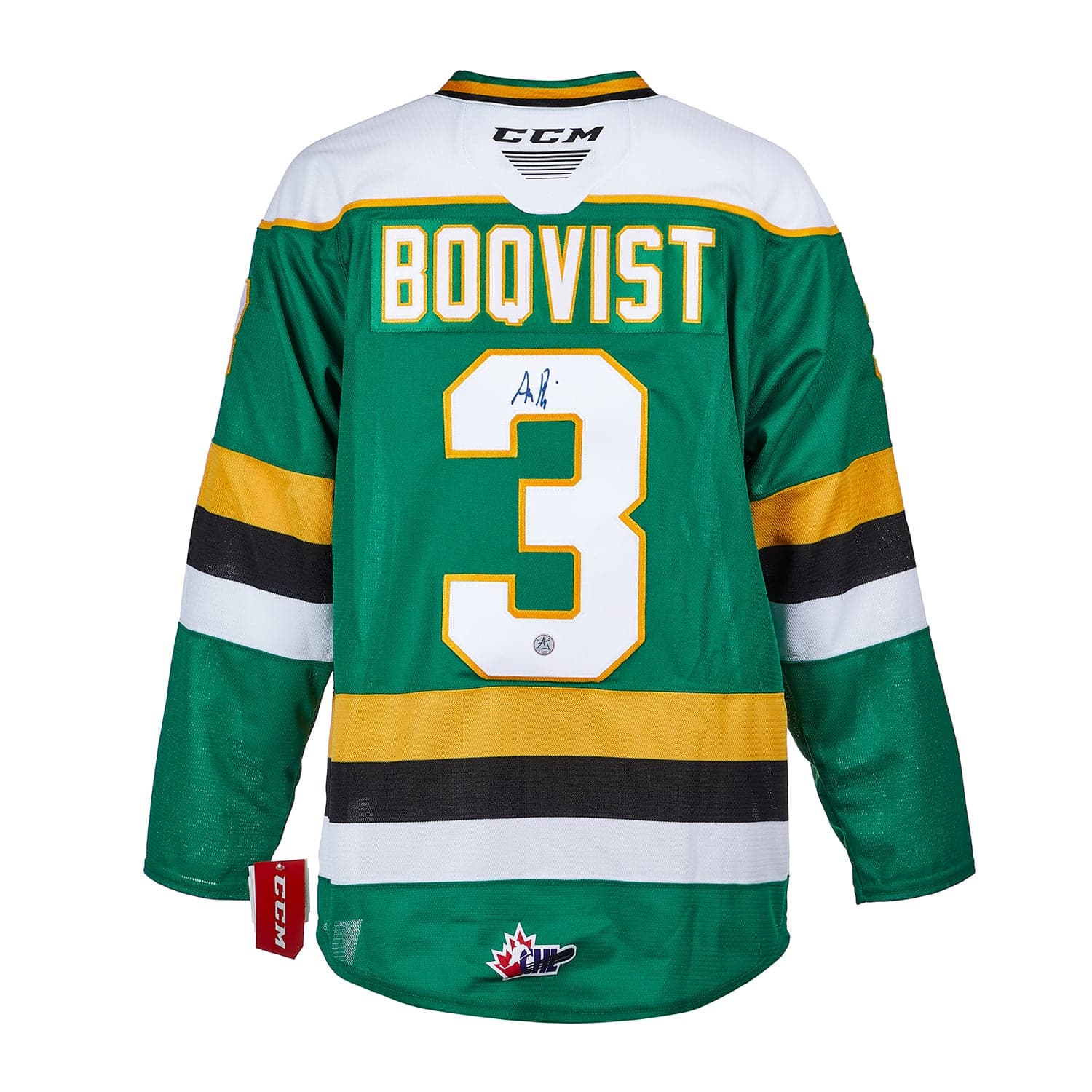 Adam Boqvist London Knights Autographed CHL Hockey Jersey Adam Boqvist Jersey london-knights-chl-hockey, supplier stock photo