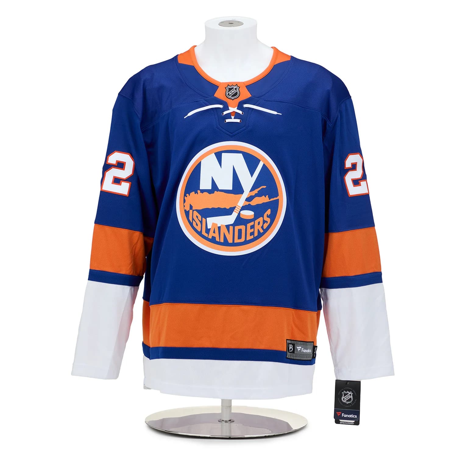 Mike Bossy New York Islanders Signed & Inscribed Stats Breakaway Jersey #13/22 Mike Bossy Jersey mike-bossy-york-islanders-inscribed-stats, New York Islanders, view 2, supplier stock photo