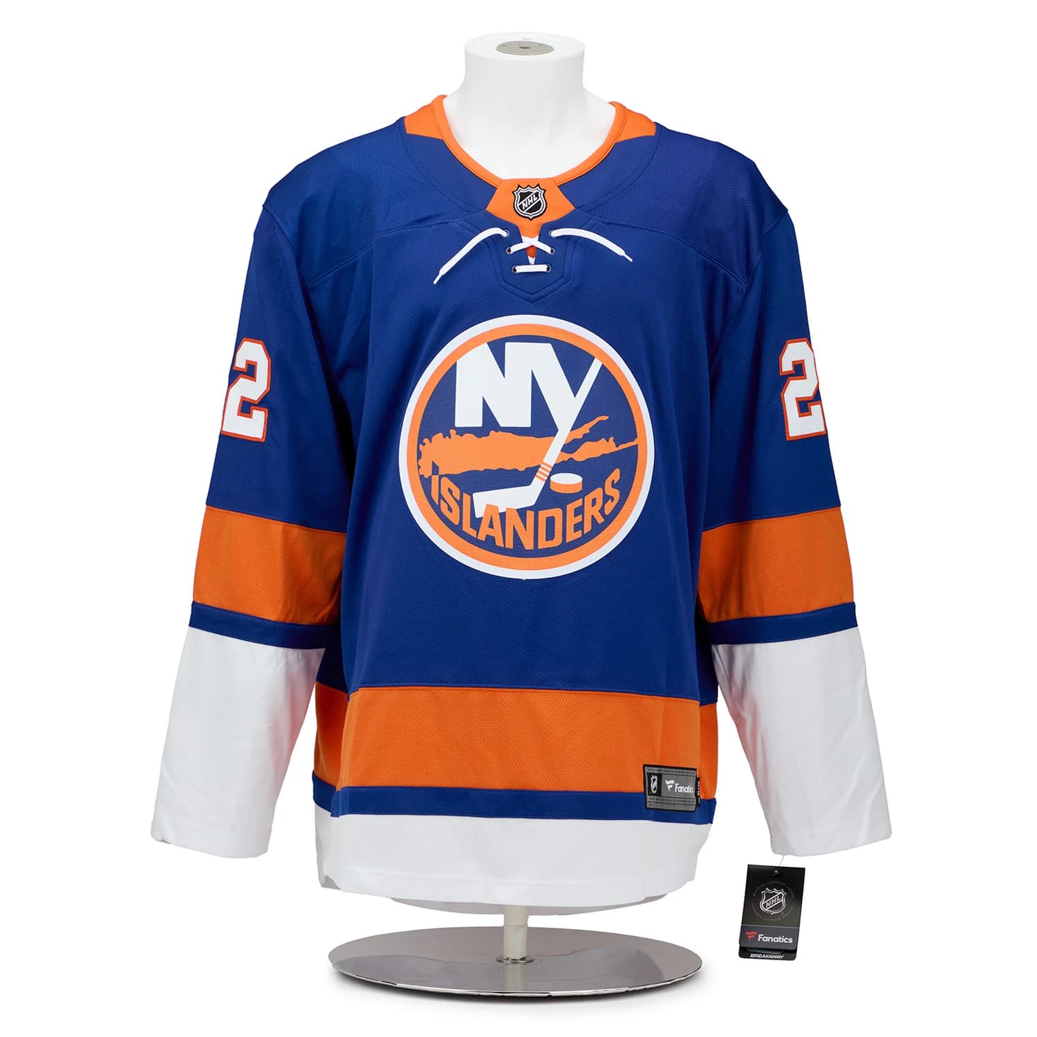 Mike Bossy New York Islanders Signed & Inscribed Stats Breakaway Jersey #14/22 Mike Bossy Jersey mike-bossy-york-islanders-inscribed-stats, New York Islanders, view 2, supplier stock photo