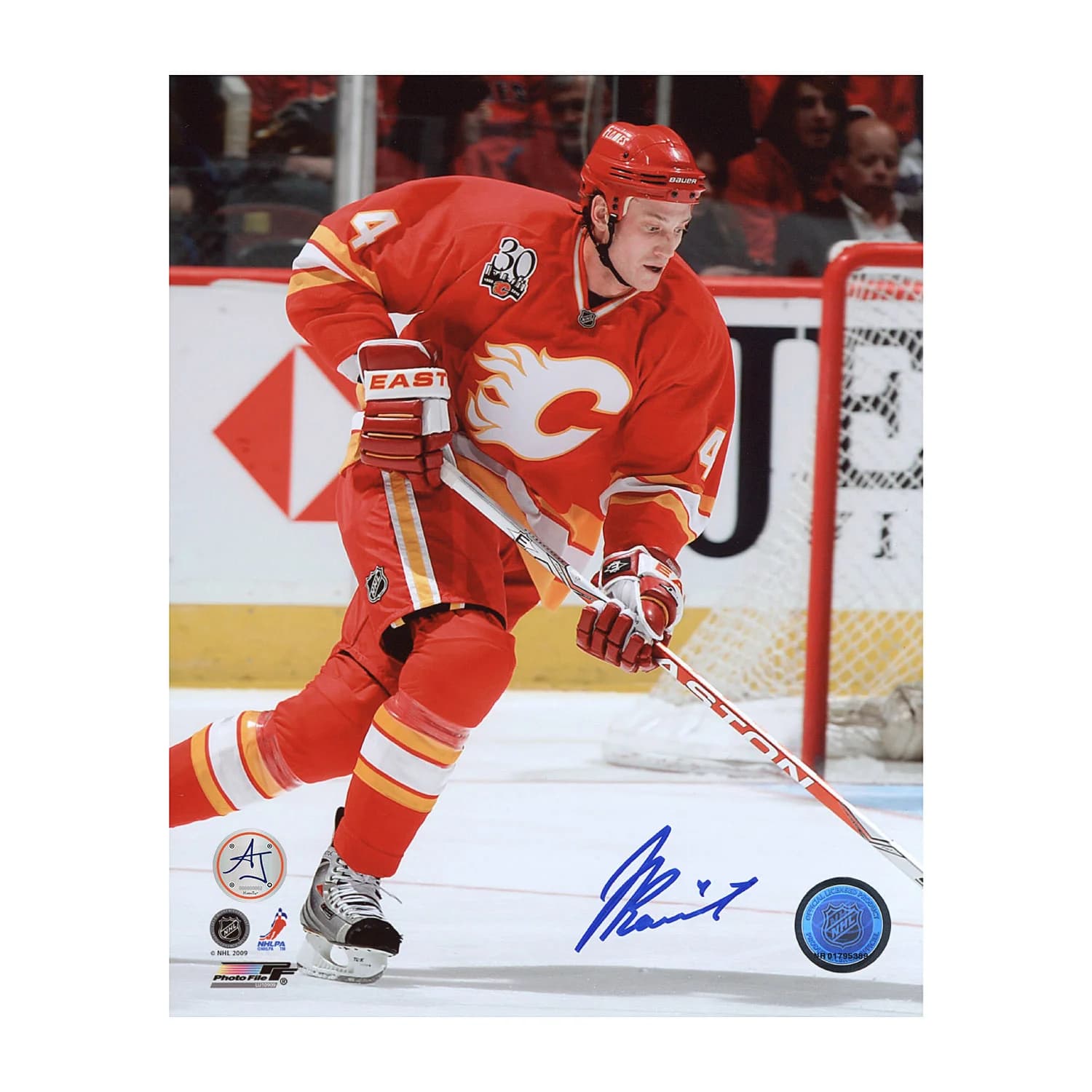 Jay Bouwmeester Autographed Calgary Flames Game Action 8x10 Photo Jay Bouwmeester Photo 8x10-game-action, Calgary Flames, supplier stock photo