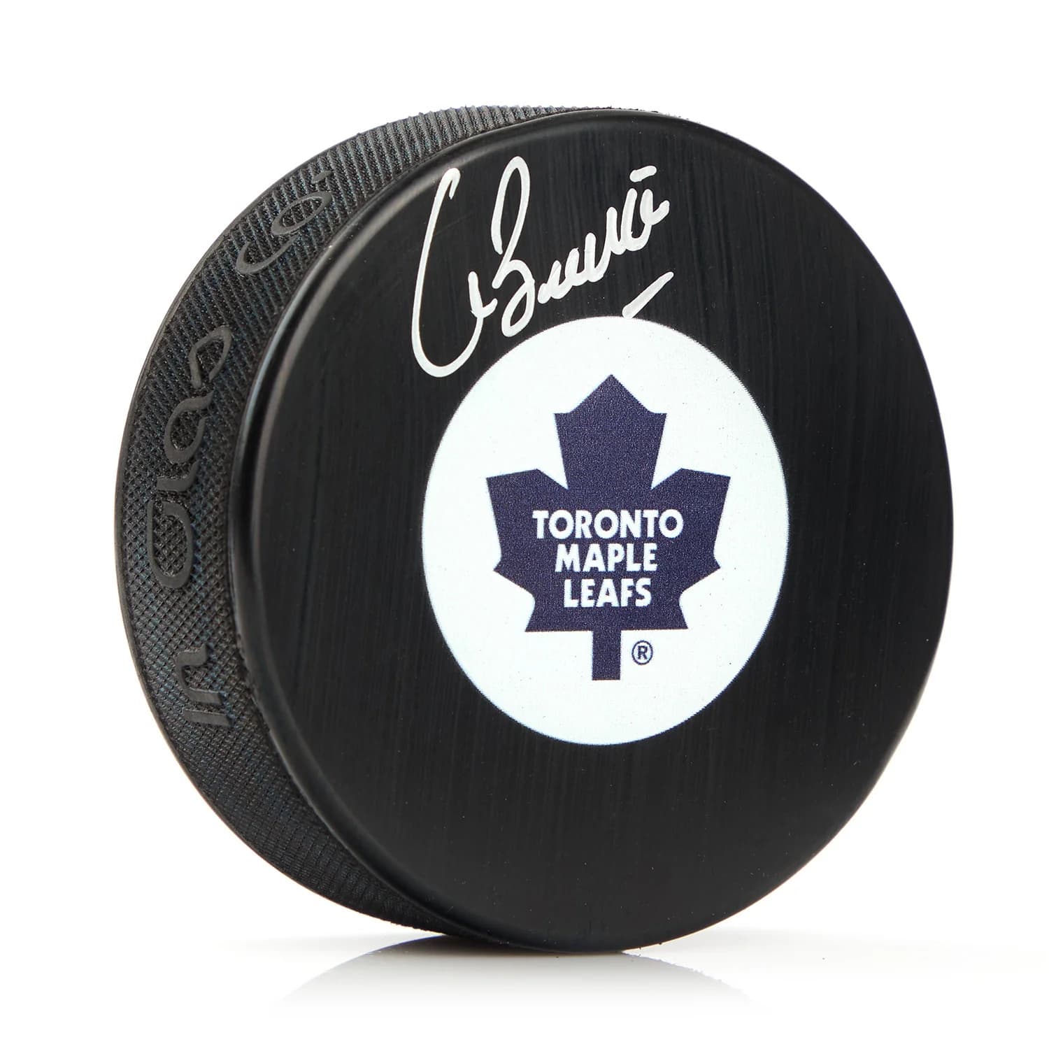 Pat Boutette Autographed Toronto Maple Leafs Retro Logo Puck Pat Boutette Puck retro-logo, Toronto Maple Leafs, supplier stock photo