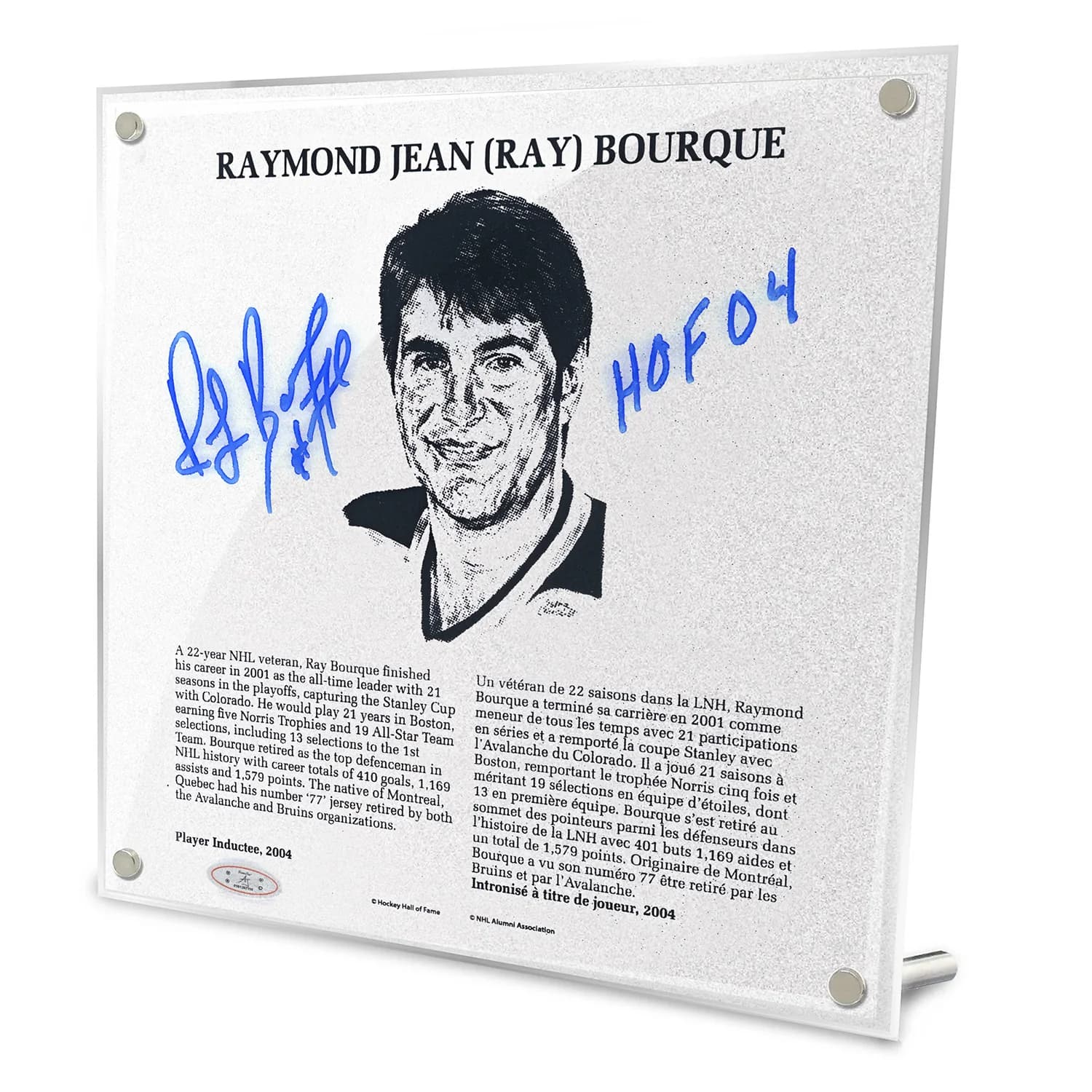 Ray Bourque Signed Replica Hockey Hall of Fame Plaque Ray Bourque Other ray-bourque-replica-hockey-hall-fame, supplier stock photo