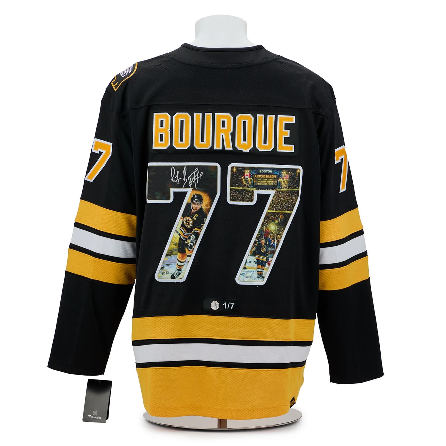 Ray Bourque Autographed Boston Bruins Master Series Art Jersey #1/7 Ray Bourque Jersey ray-bourque-boston-bruins-master-series, Boston Bruins, supplier stock photo