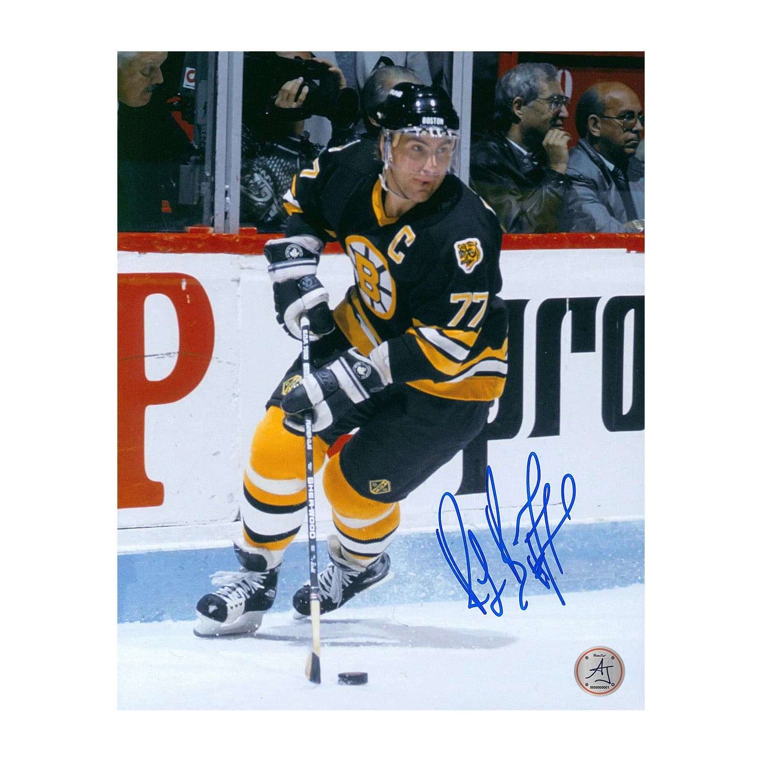 Ray Bourque Autographed Boston Bruins Game Action 8x10 Photo Ray Bourque Photo 8x10-game-action, Boston Bruins, supplier stock photo