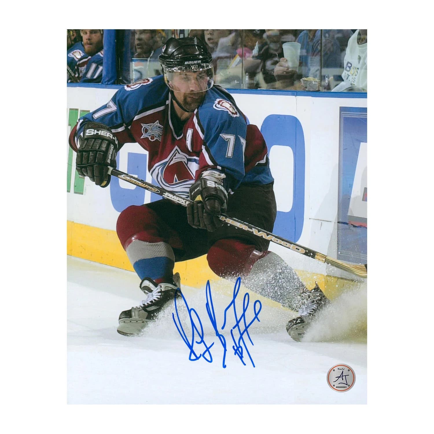Ray Bourque Signed Colorado Avalanche Snowstorm 8x10 Photo Ray Bourque Photo 8x10-snowstorm, Colorado Avalanche, supplier stock photo