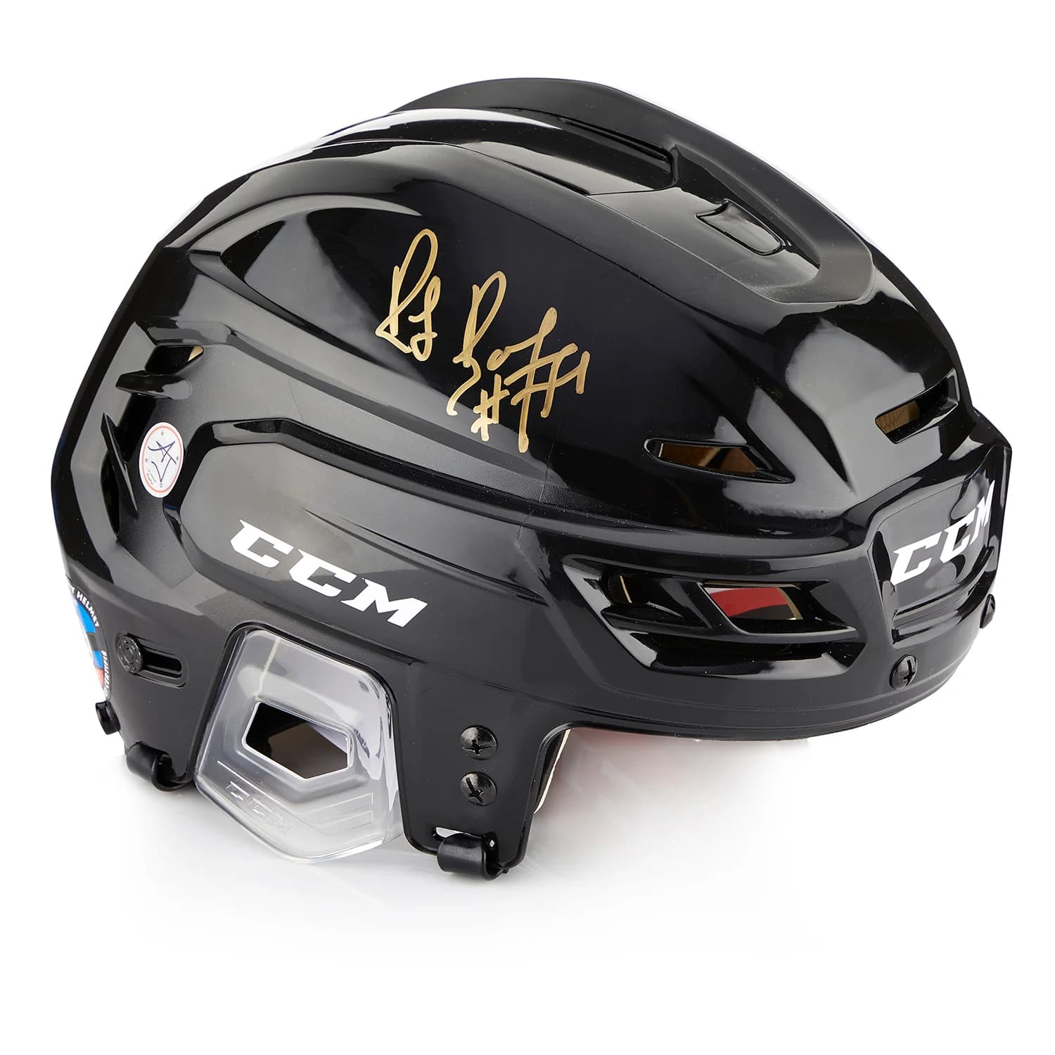 Ray Bourque Autographed Black CCM Hockey Helmet Ray Bourque Helmet black-ccm-hockey, supplier stock photo