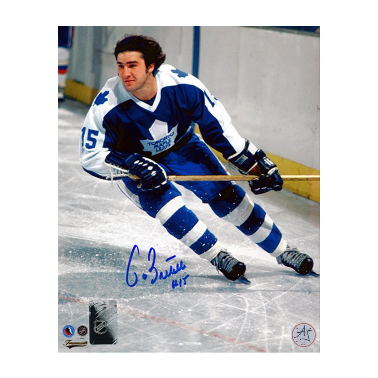Pat Boutette Autographed Toronto Maple Leafs Game Action 8x10 Photo Pat Boutette Photo 8x10-game-action, Toronto Maple Leafs, supplier stock photo