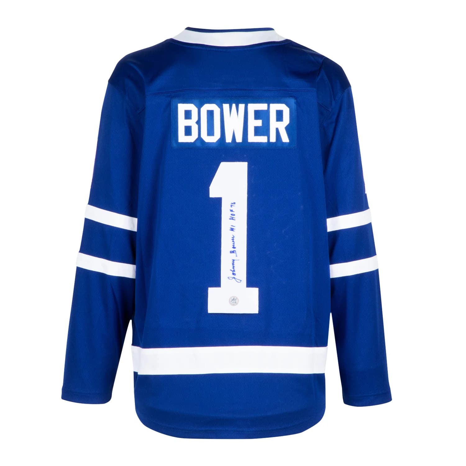 Johnny Bower Autographed Toronto Maple Leafs Fanatics Breakaway Jersey Johnny Bower Jersey breakaway, Toronto Maple Leafs, supplier stock photo