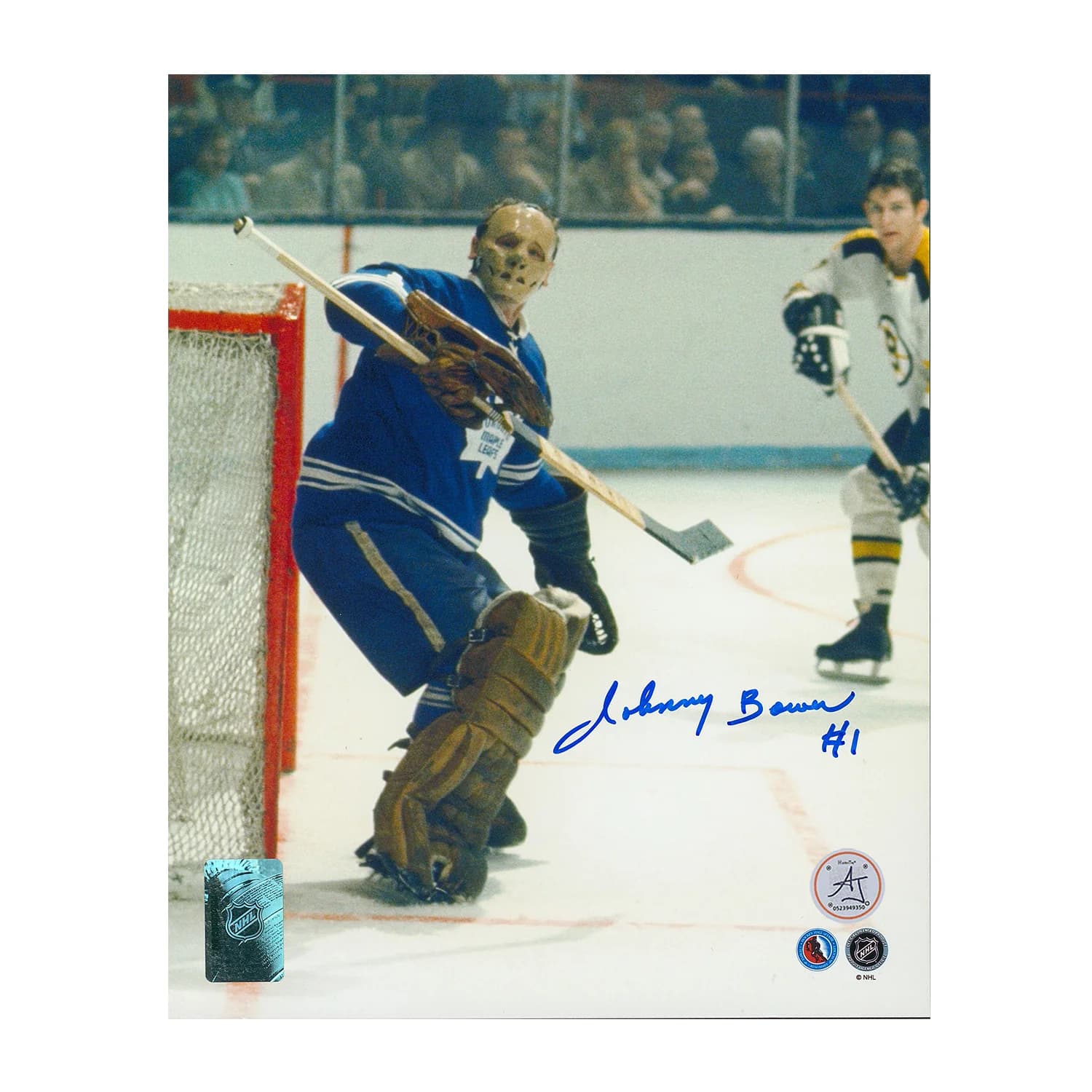 Johnny Bower Signed Toronto Maple Leafs Antique Mask 8x10 Photo Johnny Bower Photo 8x10-antique-mask, Toronto Maple Leafs, supplier stock photo