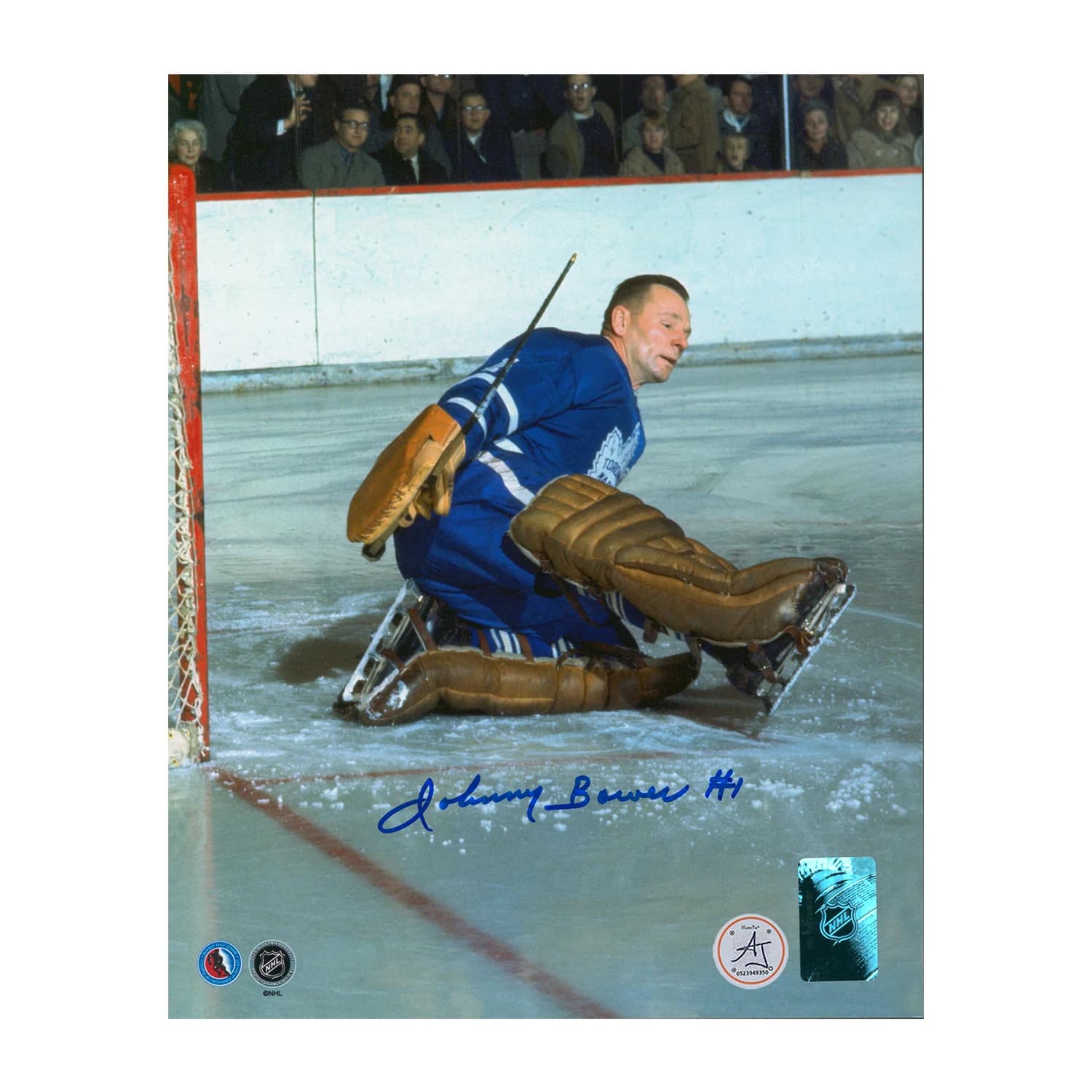 Johnny Bower Signed Toronto Maple Leafs Kick Save 8x10 Photo Johnny Bower Photo 8x10-kick-save, Toronto Maple Leafs, supplier stock photo