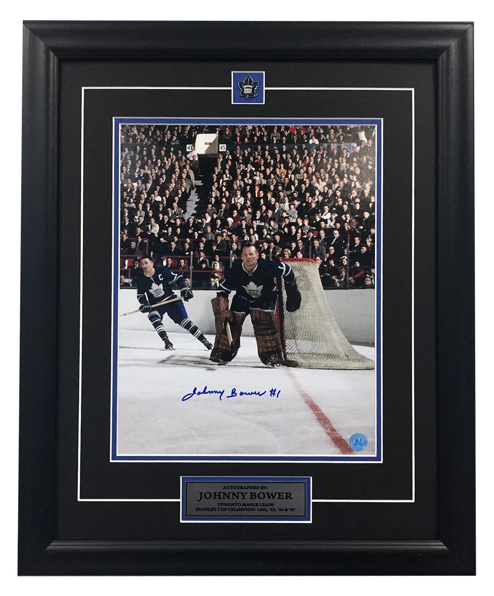 Johnny Bower Autographed Toronto Maple Leafs Historic Goalie 19x23 Frame Johnny Bower Other 19x23-historic-goalie-frame, Toronto Maple Leafs, supplier stock photo