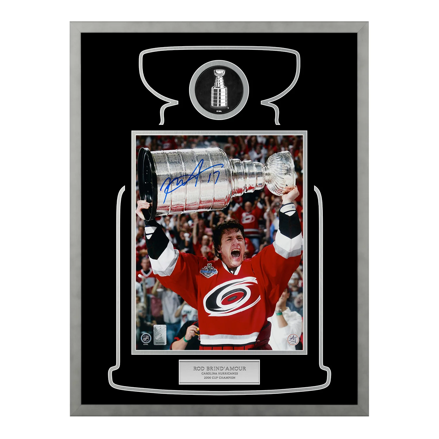 Rod Brind'Amour Signed Carolina Hurricanes Cup Champion 20x26 Frame Rod Brind'Amour Other 20x26-cup-champion-frame, Carolina Hurricanes, supplier stock photo