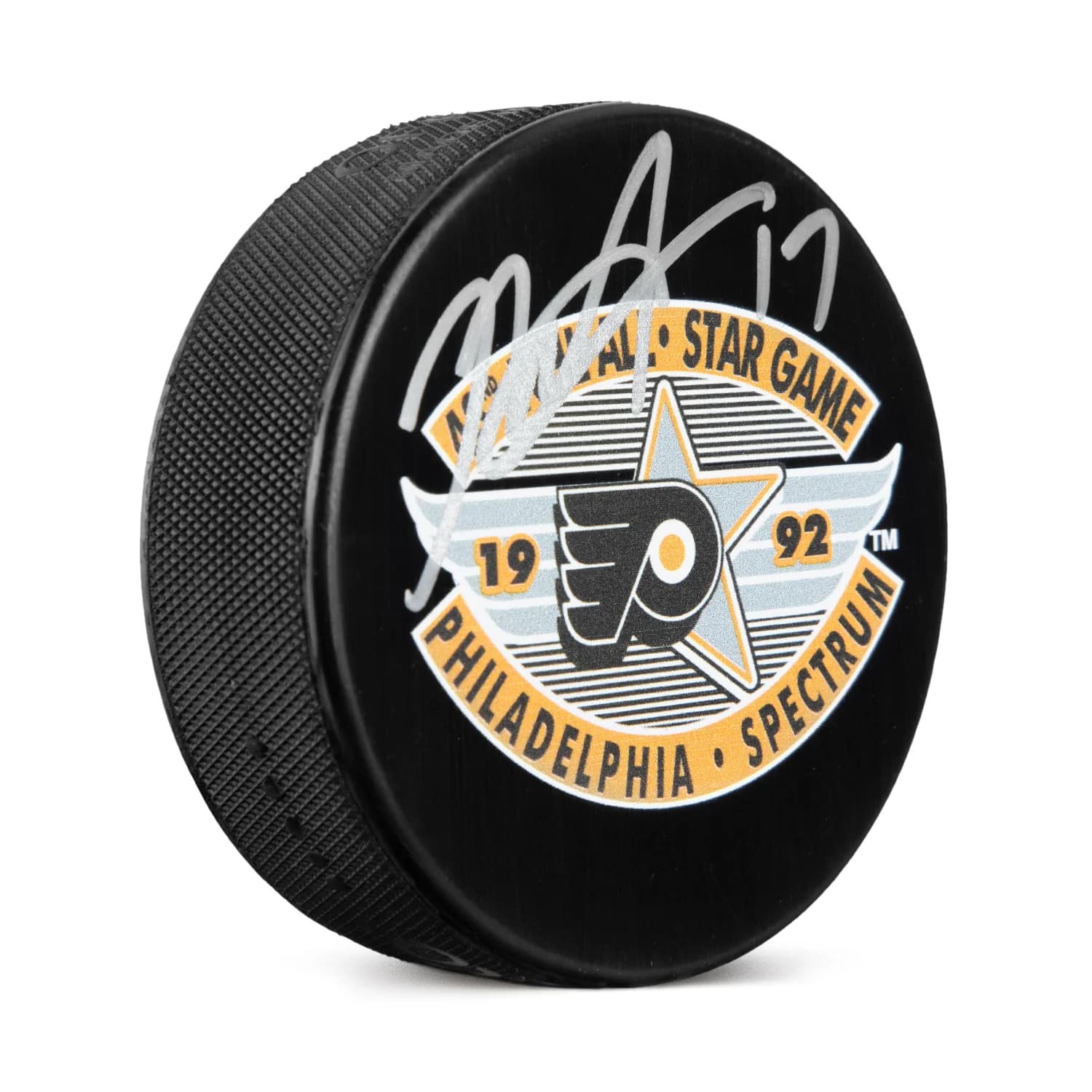 Rod Brind'Amour Autographed 1992 NHL All-Star Game Puck Rod Brind'Amour Puck 1992-nhl-all-star-game, supplier stock photo