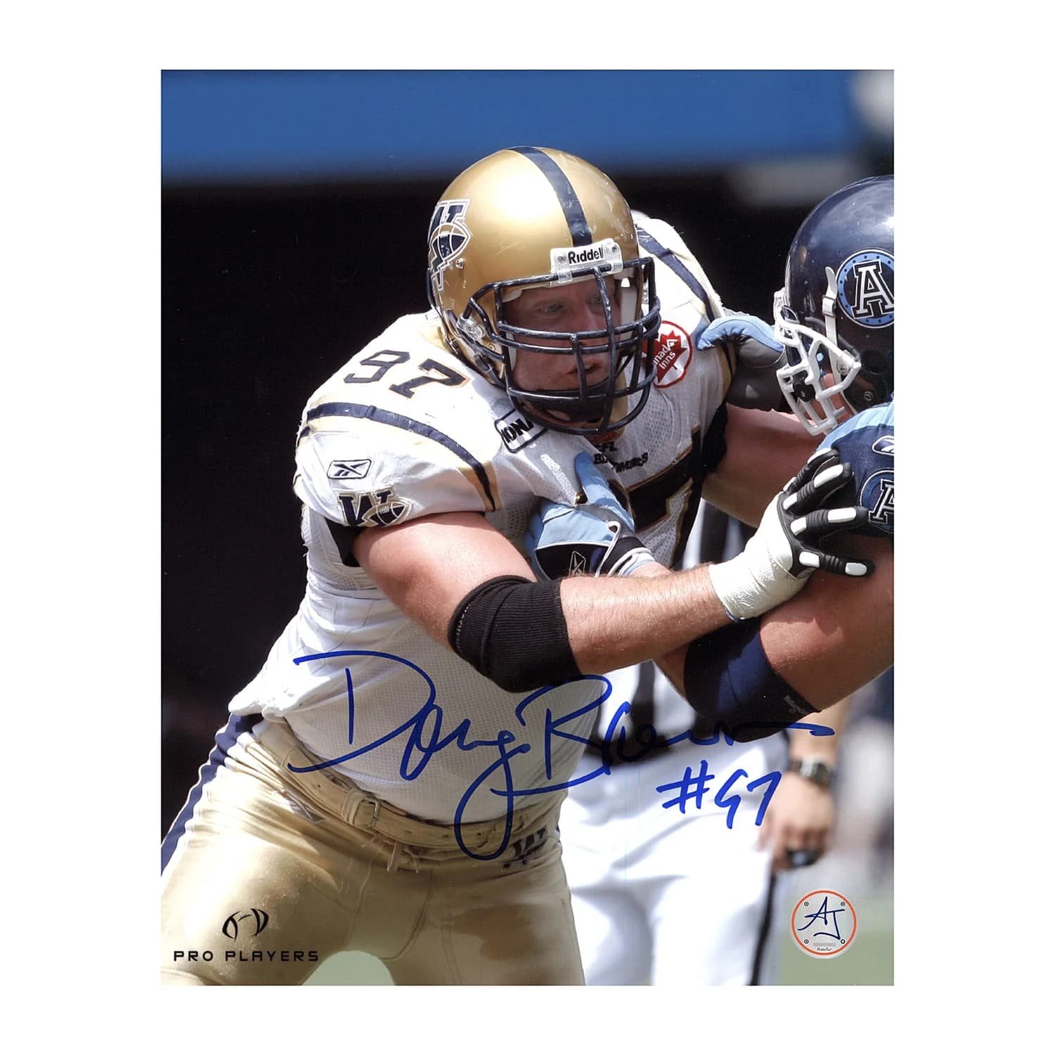 Doug Brown Autographed Winnipeg Blue Bombers Football 8x10 Photo Doug Brown Photo 8x10-winnipeg-blue-bombers-football, supplier stock photo