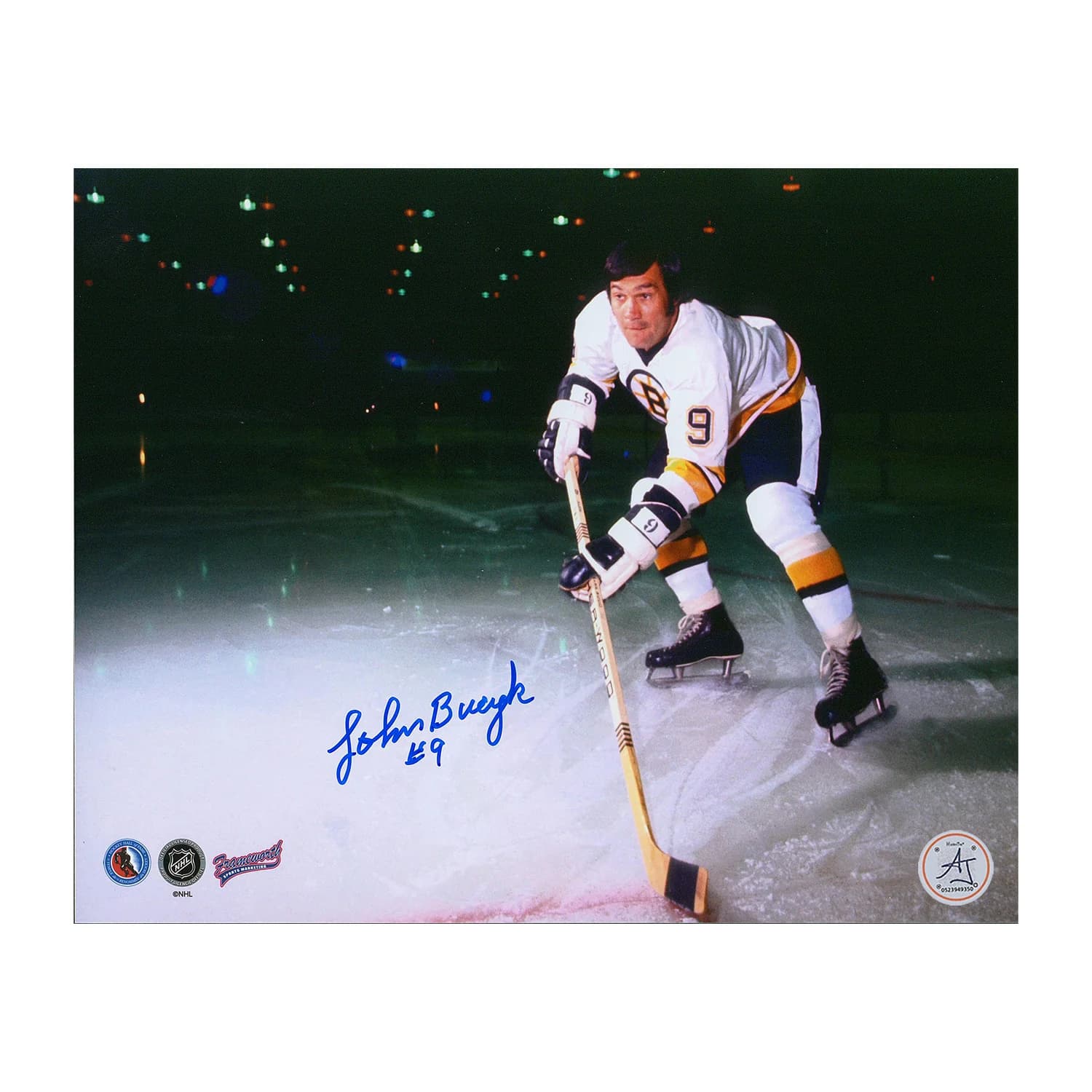 Johnny Bucyk Autographed Boston Bruins Playmaker 8x10 Photo Johnny Bucyk Photo 8x10-playmaker, Boston Bruins, supplier stock photo