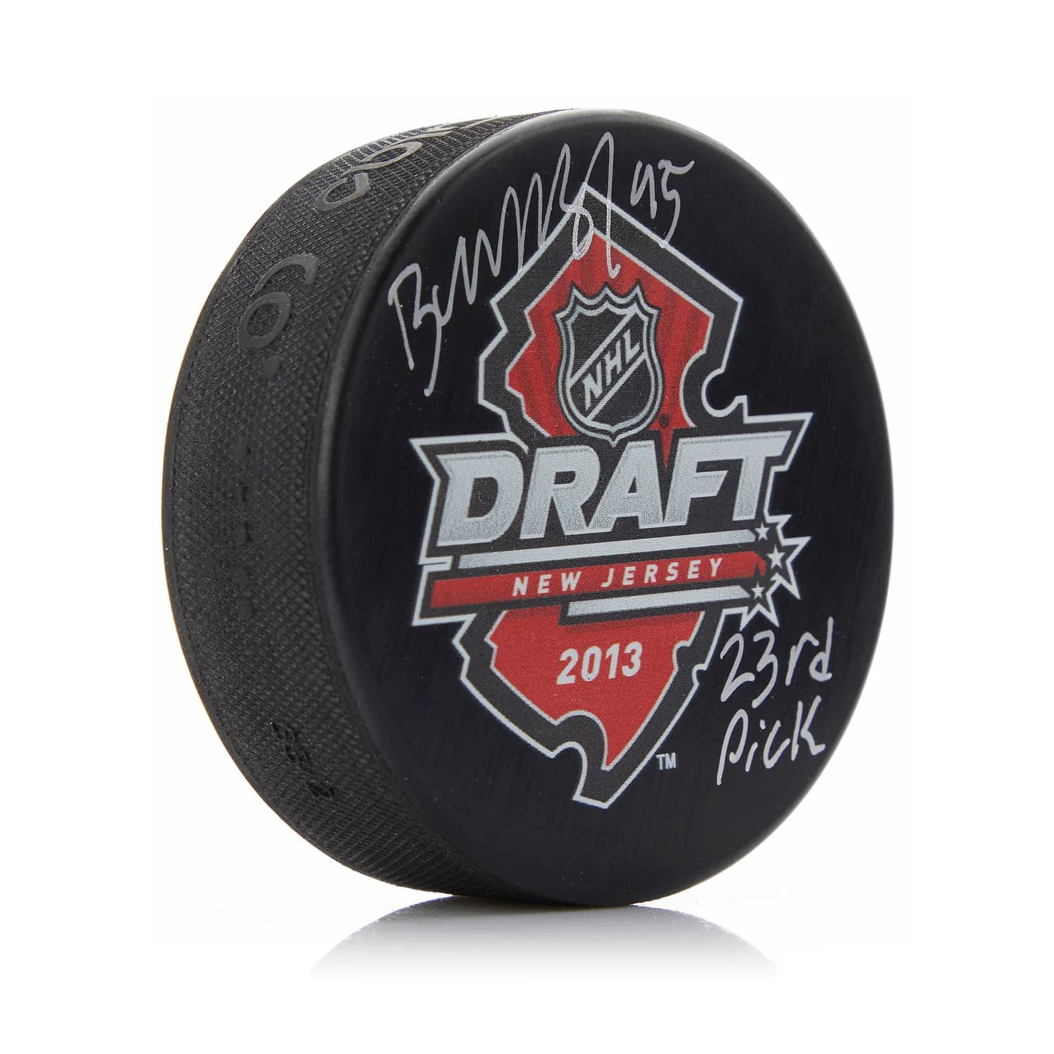 Andre Burakovsky Signed 2013 NHL Entry Draft Puck with 23rd Pick Note Andre Burakovsky Puck 2013-nhl-entry-draft-23rd-pick, supplier stock photo
