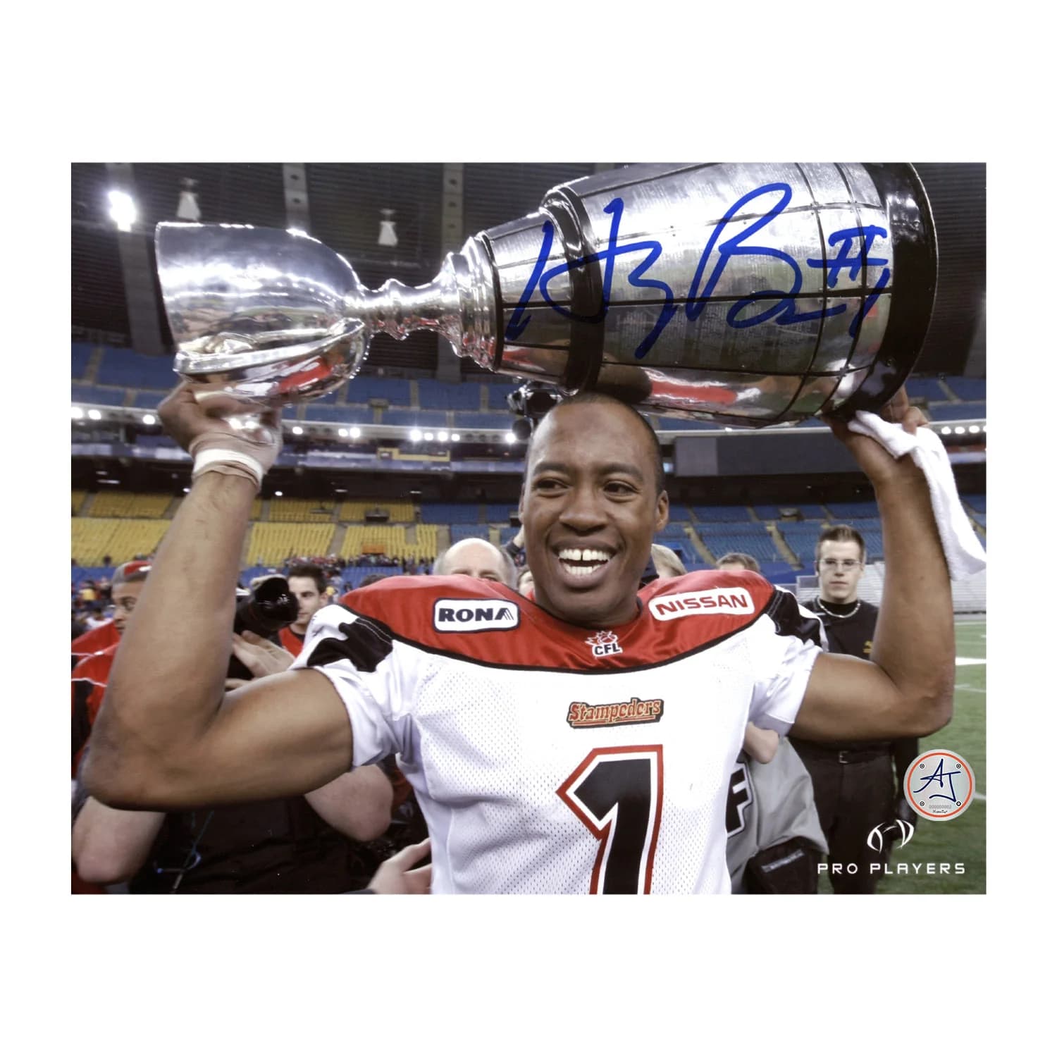 Henry Burris Autographed Calgary Stampeders CFL Grey Cup 8x10 Photo Henry Burris Photo 8x10-calgary-stampeders-cfl-grey-cup, supplier stock photo