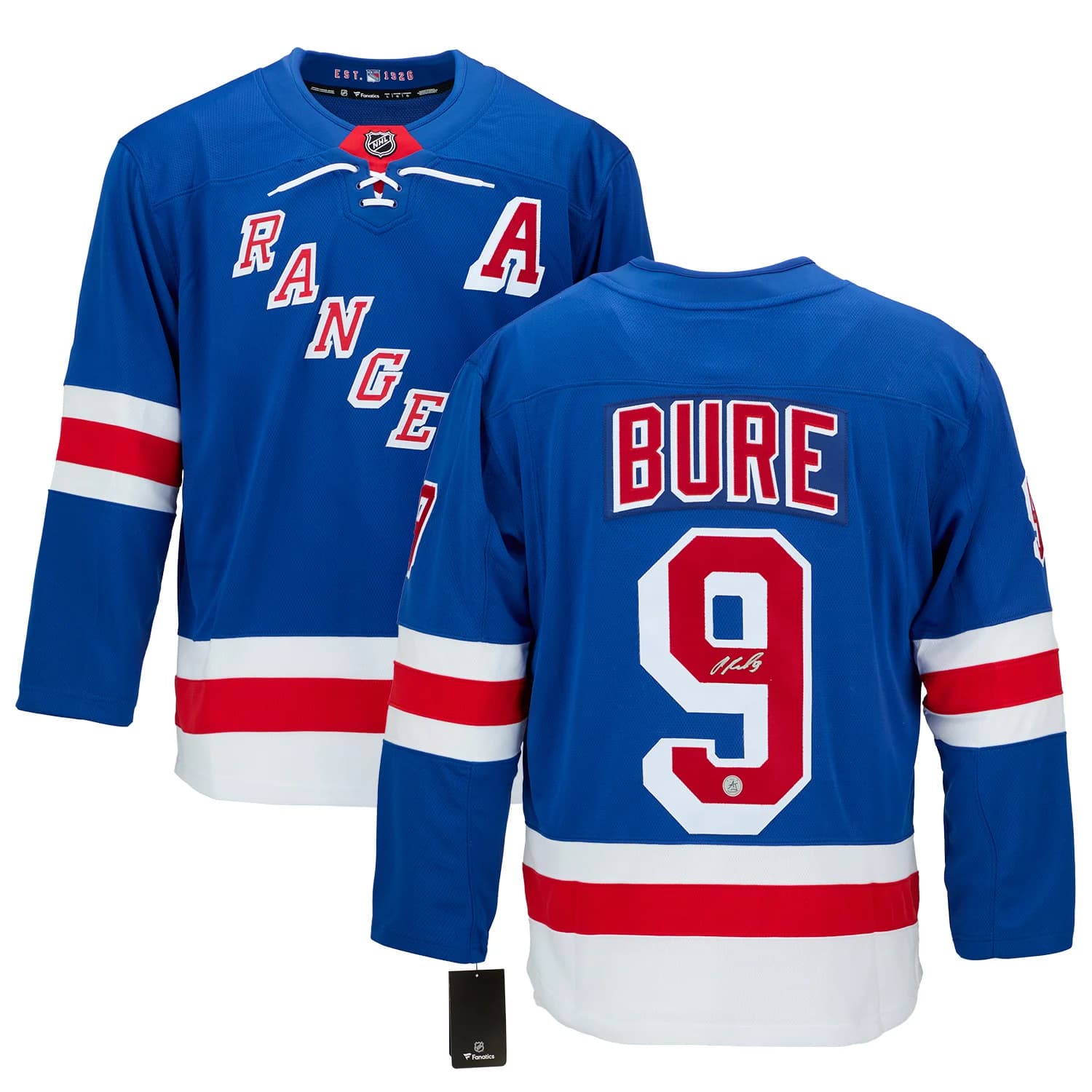 Pavel Bure Autographed New York Rangers Fanatics Breakaway Jersey Pavel Bure Jersey breakaway, New York Rangers, view 3, supplier stock photo