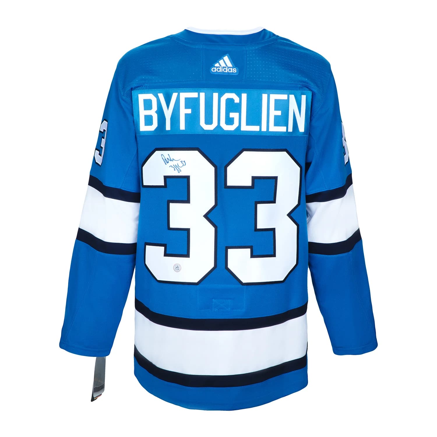 Dustin Byfuglien Signed Winnipeg Jets Aviator Alternate adidas Jersey Dustin Byfuglien Jersey aviator-alternate-adidas, Winnipeg Jets, supplier stock photo