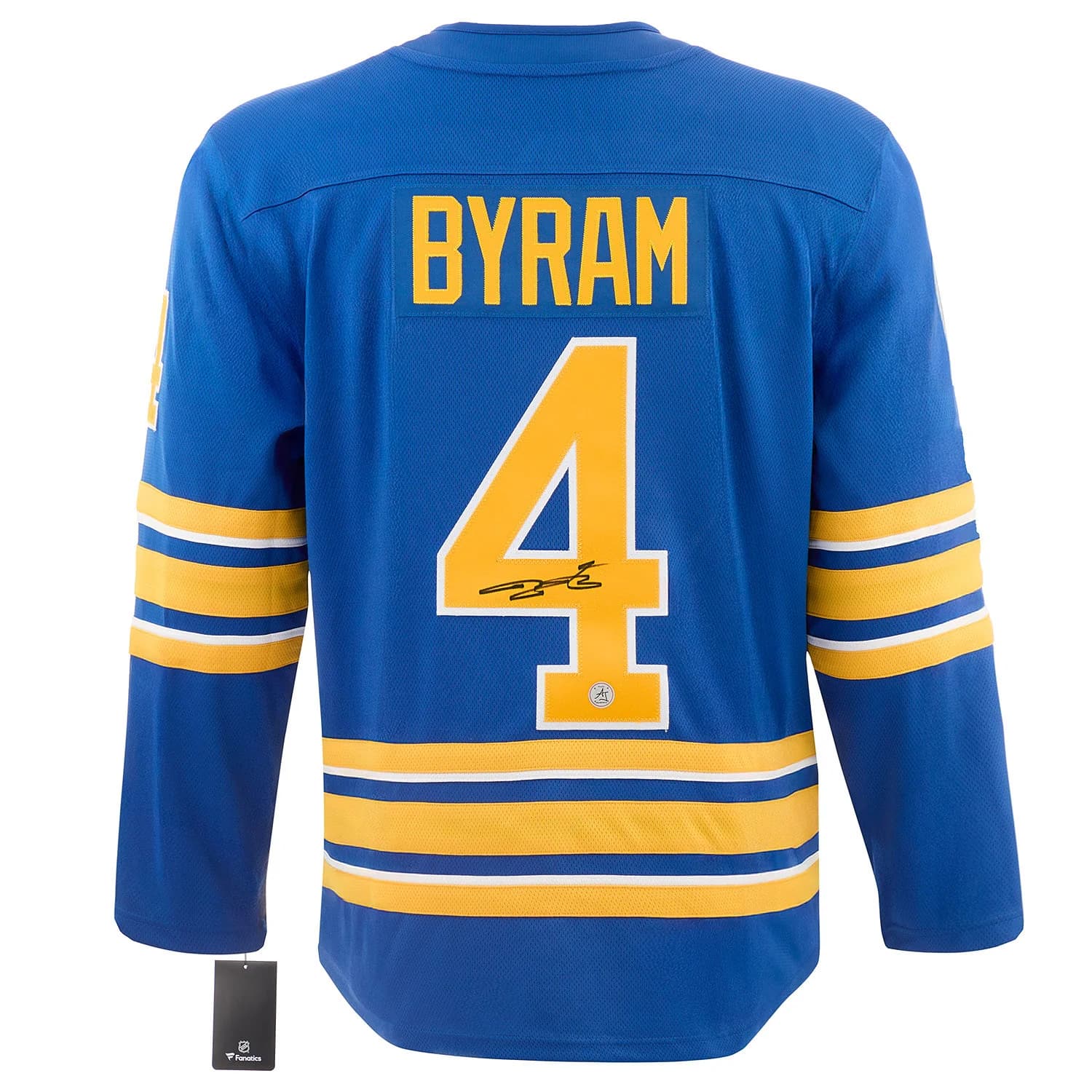 Bowen Byram Autographed Buffalo Sabres Fanatics Breakaway Jersey Bowen Byram Jersey breakaway, Buffalo Sabres, supplier stock photo