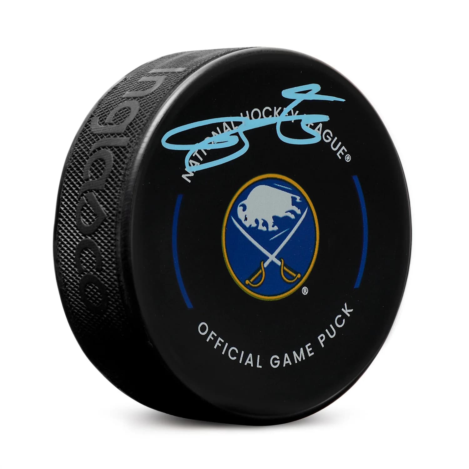 Bowen Byram Signed Buffalo Sabres Official Game Puck Bowen Byram Puck game, Buffalo Sabres, supplier stock photo