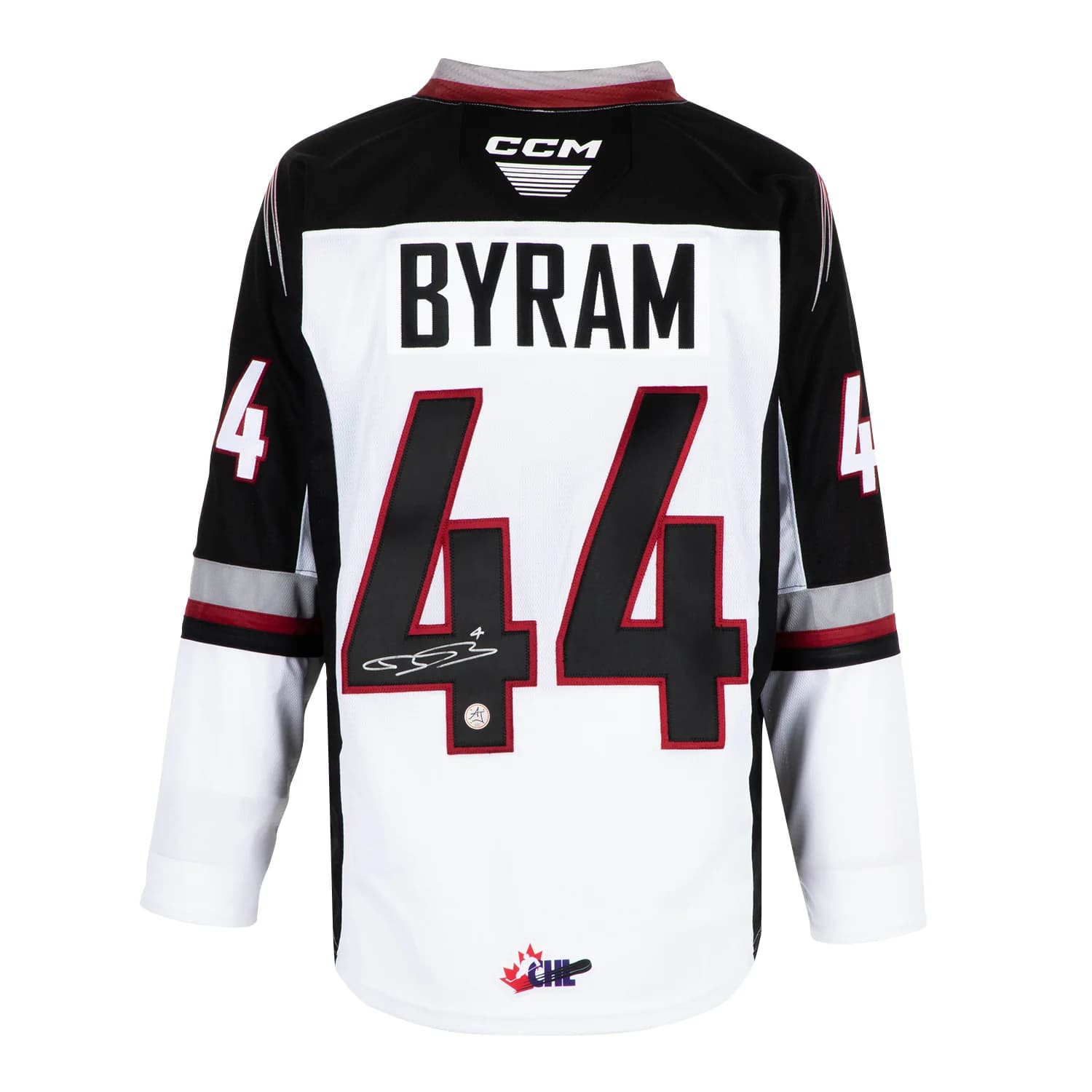 Bowen Byram Signed Vancouver Giants White CCM CHL Jersey Bowen Byram Jersey vancouver-giants-white-ccm-chl, supplier stock photo