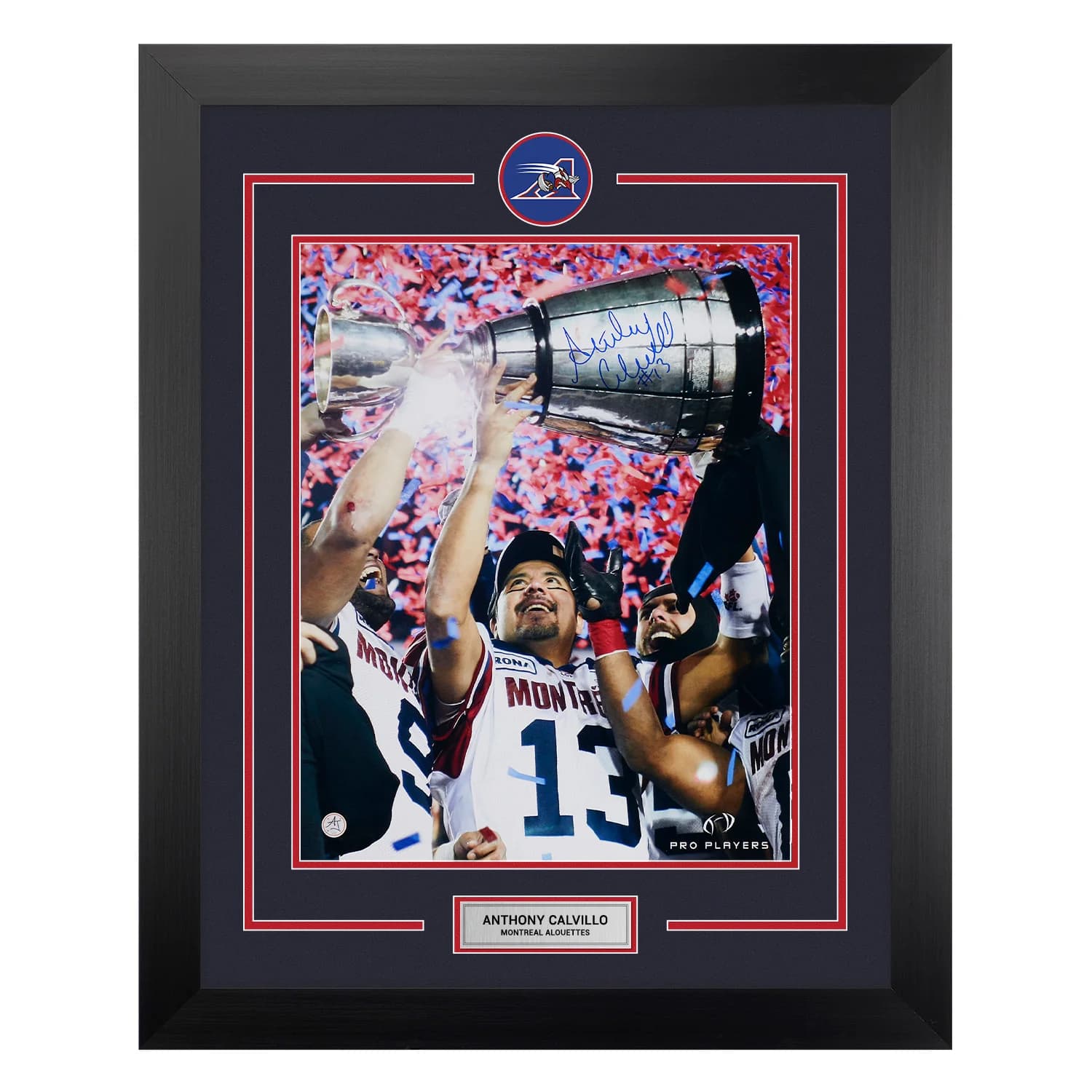 Anthony Calvillo Signed Montreal Alouettes Logo Grey Cup 26x32 Frame Anthony Calvillo Other 26x32-montreal-alouettes-logo-grey-cup-frame, supplier stock photo