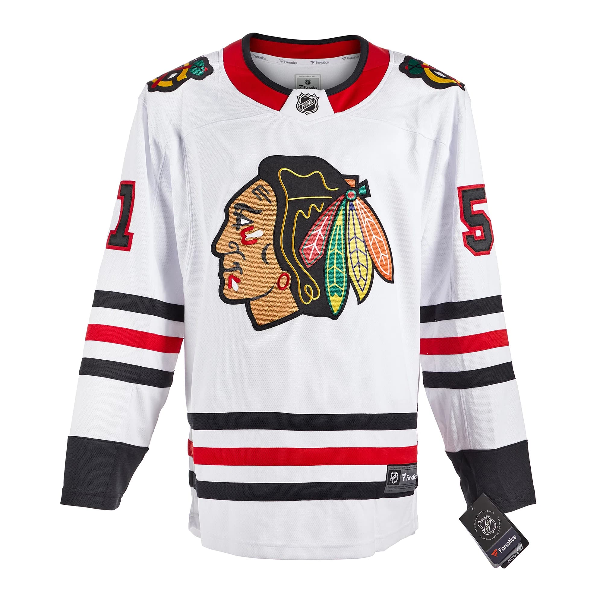 Brian Campbell Signed Chicago Blackhawks White Fanatics Breakaway Jersey Brian Campbell Jersey white-breakaway, Chicago Blackhawks, view 2, supplier stock photo