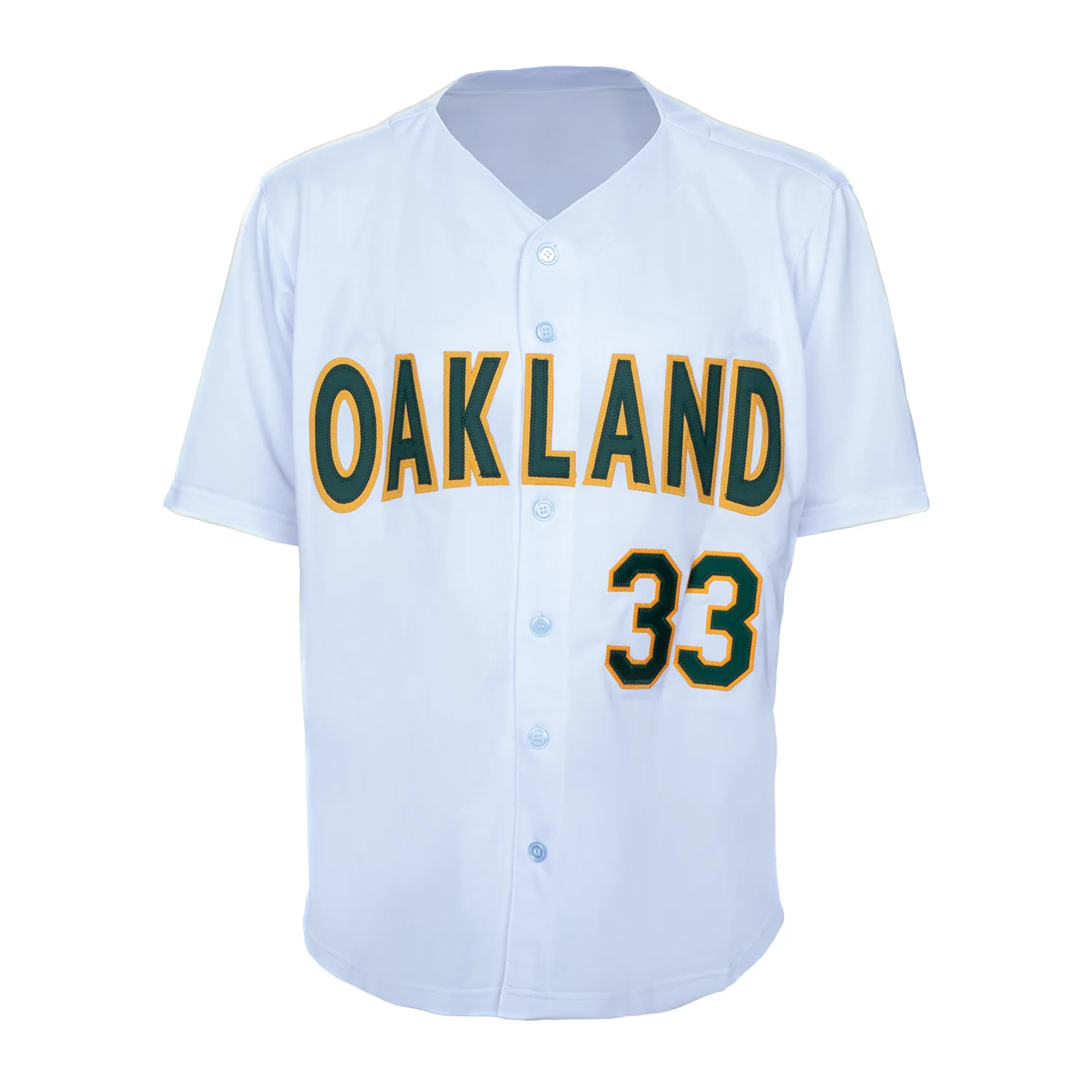 Jose Canseco Autographed Oakland City Design Baseball Jersey Jose Canseco Jersey oakland-city-design-baseball, view 2, supplier stock photo