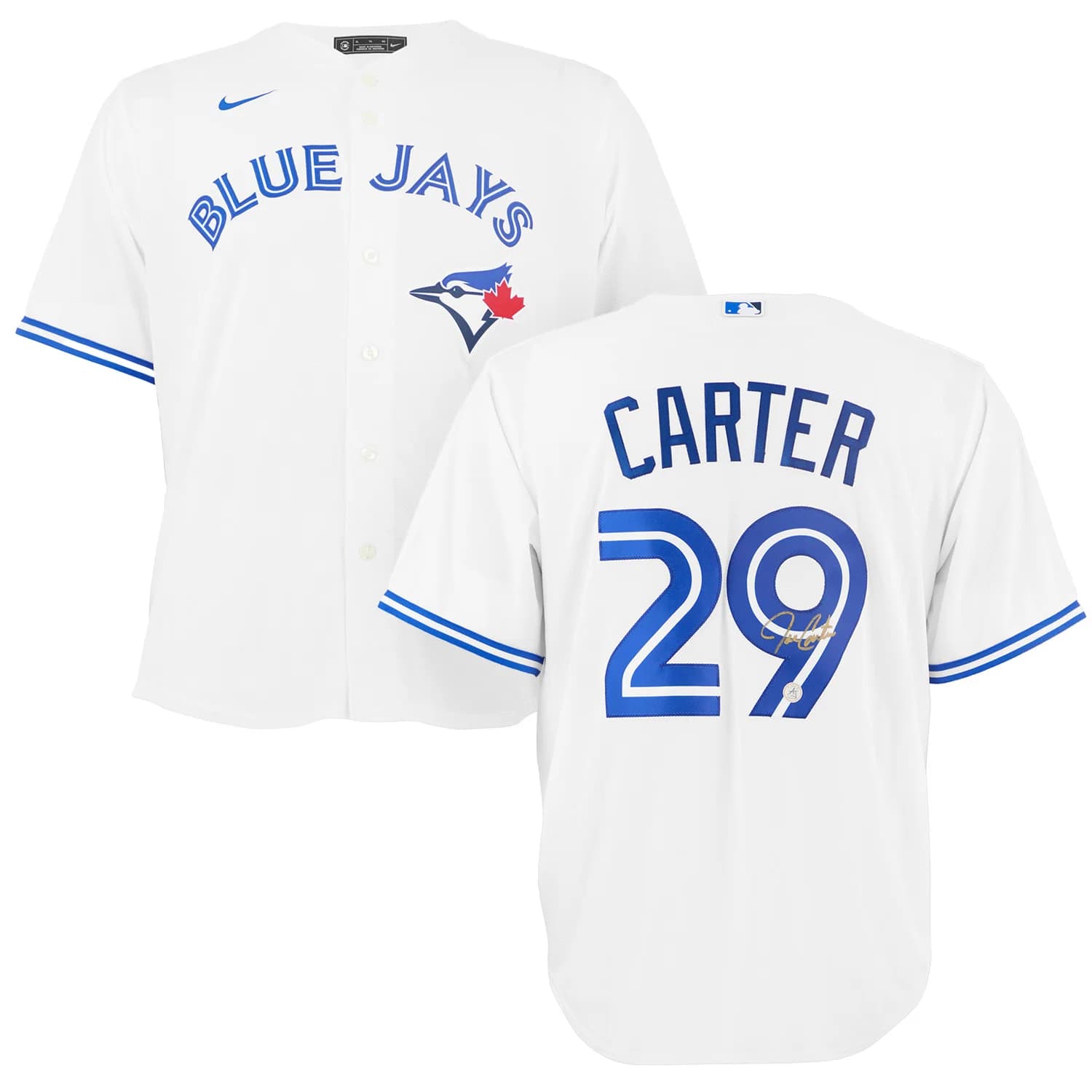 Joe Carter Autographed Toronto Blue Jays White Nike Baseball Jersey Joe Carter Jersey toronto-blue-jays-white-nike-baseball, view 3, supplier stock photo