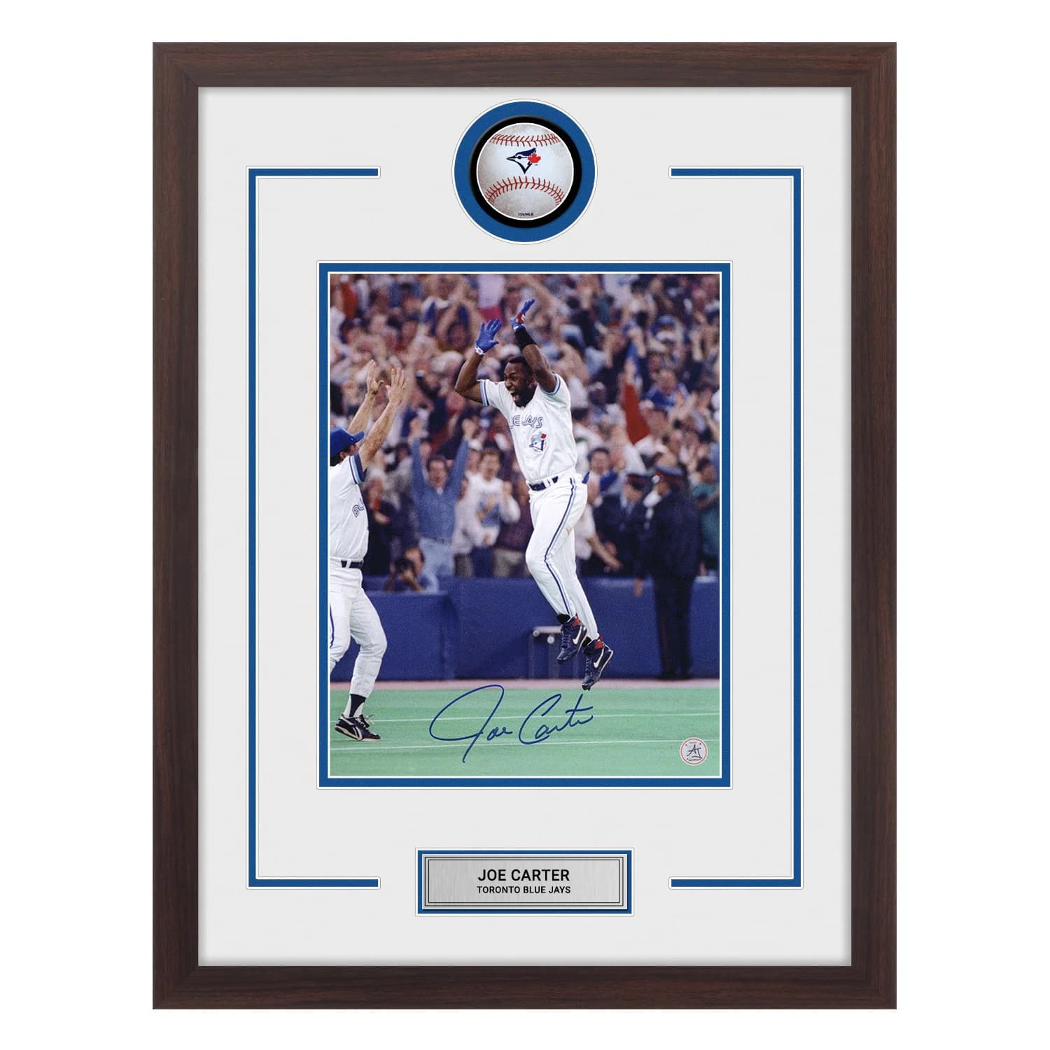 Joe Carter Autographed Toronto Blue Jays Baseball Logo 20x26 Frame Joe Carter Ball 20x26-toronto-blue-jays-baseball-logo-frame, supplier stock photo
