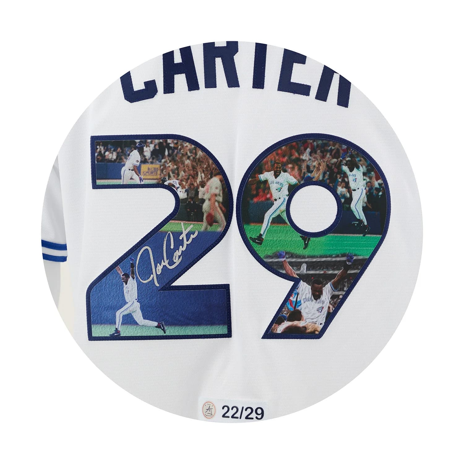 Joe Carter Signed Toronto Blue Jays World Series Home Run Art Jersey #22/29 Joe Carter Jersey joe-carter-toronto-blue-jays-world, view 3, supplier stock photo
