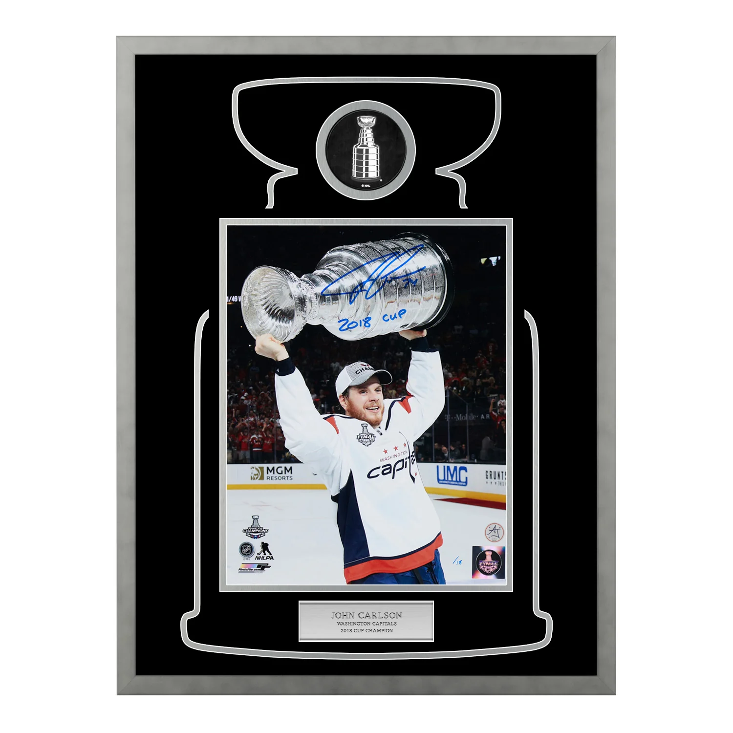 John Carlson Signed Washington Capitals Cup Champion 20x26 Frame John Carlson Other 20x26-cup-champion-frame, Washington Capitals, supplier stock photo