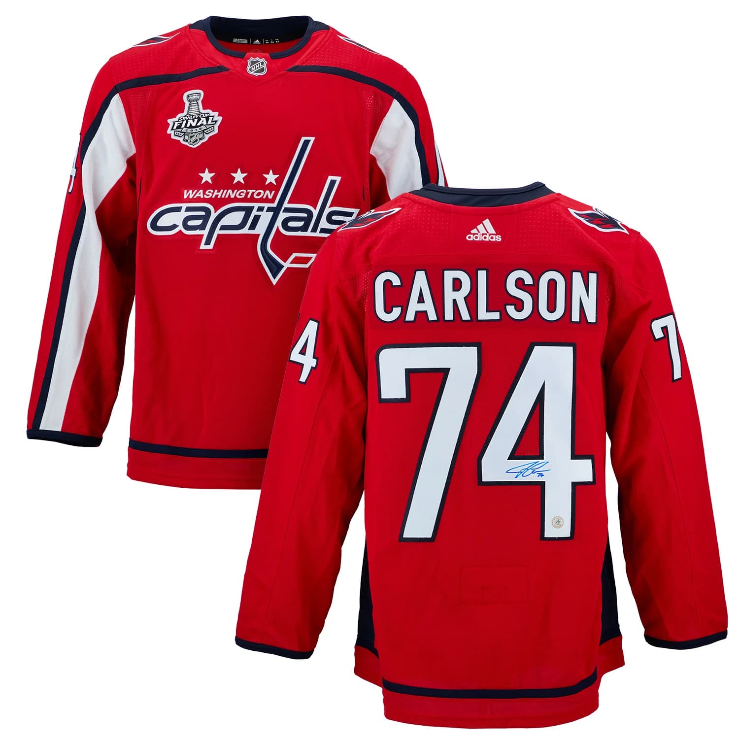 John Carlson Washington Capitals Signed 2018 Stanley Cup adidas Jersey John Carlson Jersey john-carlson-washington-capitals-2018-stanley, Washington Capitals, view 3, supplier stock photo