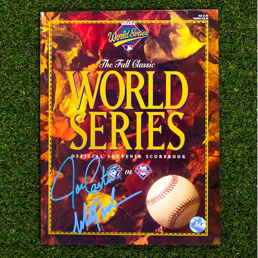Joe Carter & Mitch Williams Dual Signed 1993 World Series Official Program Joe Carter Other mitch-williams-dual-1993-world-series, supplier stock photo