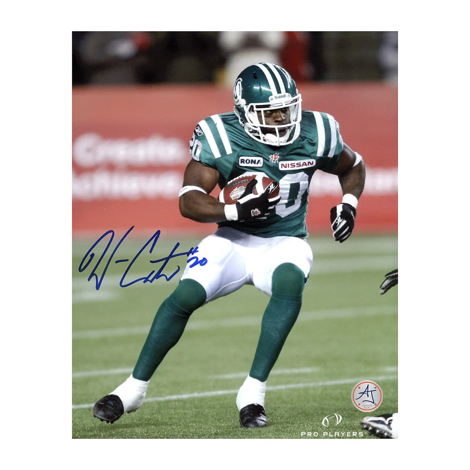Wes Cates Autographed Saskatchewan Roughriders CFL Football 8x10 Photo Wes Cates Photo 8x10-saskatchewan-roughriders-cfl-football, supplier stock photo