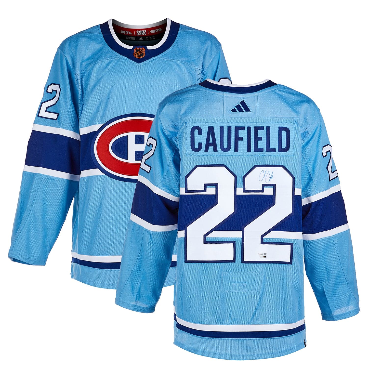 Cole Caufield Signed Montreal Canadiens Reverse Retro 2.0 adidas Jersey Cole Caufield Jersey cole-caufield-reverse-retro-2-0, Montreal Canadiens, view 3, supplier stock photo