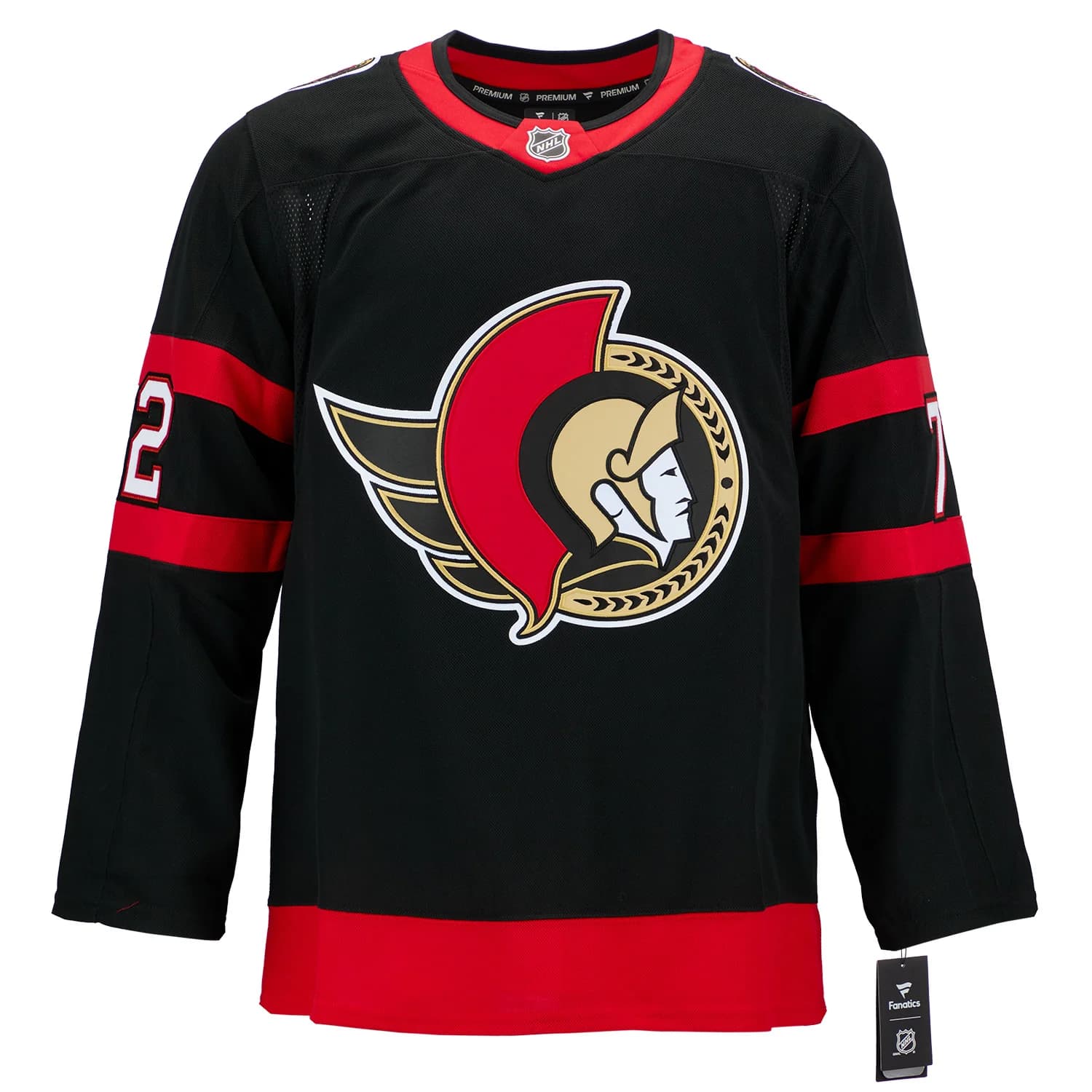 Thomas Chabot Autographed Ottawa Senators Fanatics Premium Jersey Thomas Chabot Jersey premium, Ottawa Senators, view 2, supplier stock photo