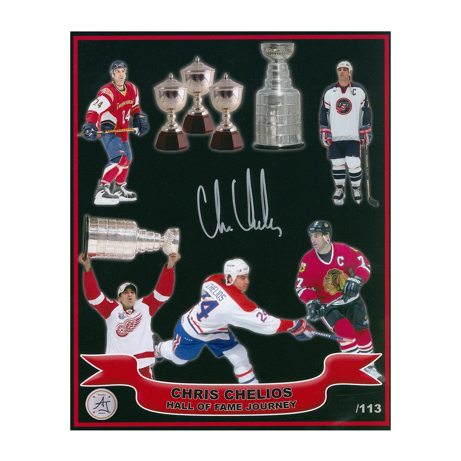 Chris Chelios Autographed Hockey Hall Of Fame Journey 8x10 Photo Chris Chelios Photo 8x10-hockey-hall-fame-journey, supplier stock photo