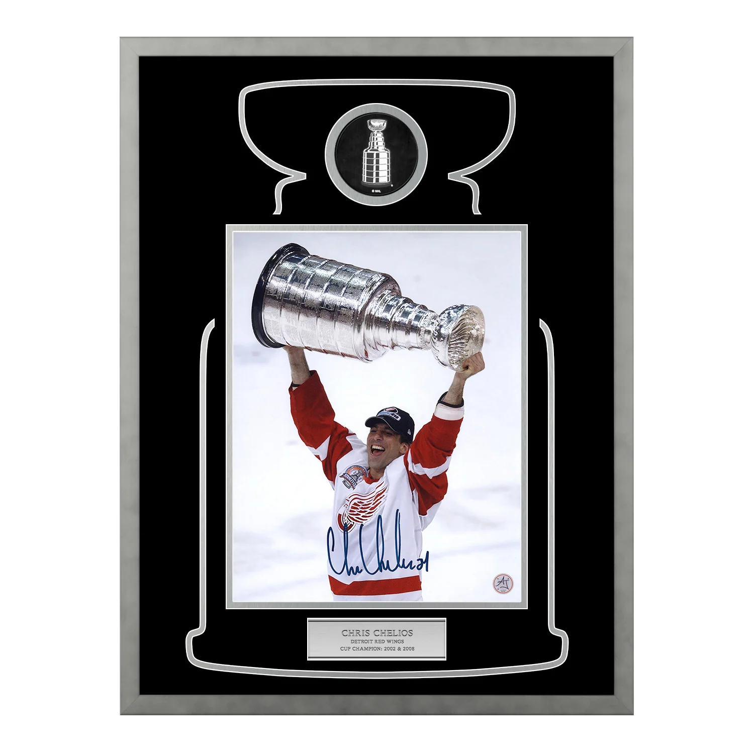Chris Chelios Signed Detroit Red Wings Cup Champion 20x26 Frame Chris Chelios Other 20x26-cup-champion-frame, Detroit Red Wings, supplier stock photo