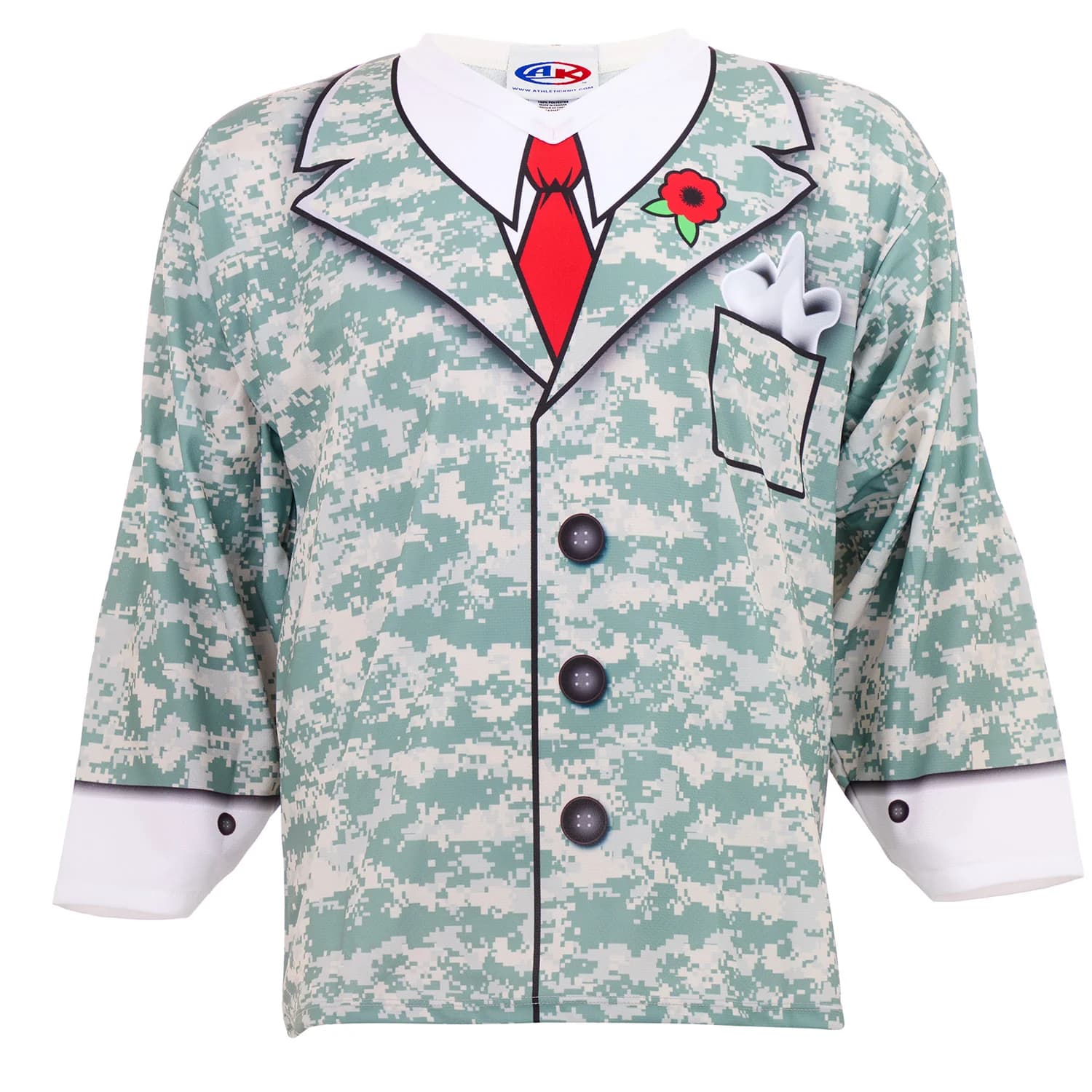 Don Cherry Signed Canadian Military Camouflage Poppy Suit Jacket Jersey Don Cherry Jersey canadian-military-camouflage-poppy-suit-jacket, view 2, supplier stock photo